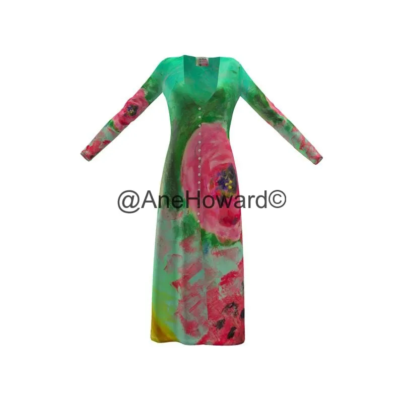 Long Cardigan Dress Springtime in California