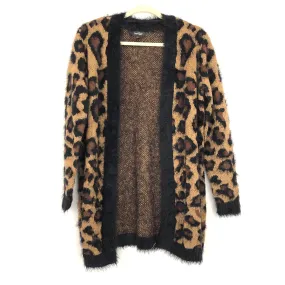 Lord   Taylor Fluffy Leopard Cardigan- Size XS