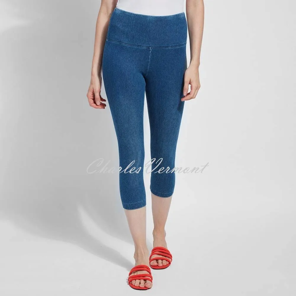 Lysse Capri Denim Legging – Style 6173 (Mid Wash)