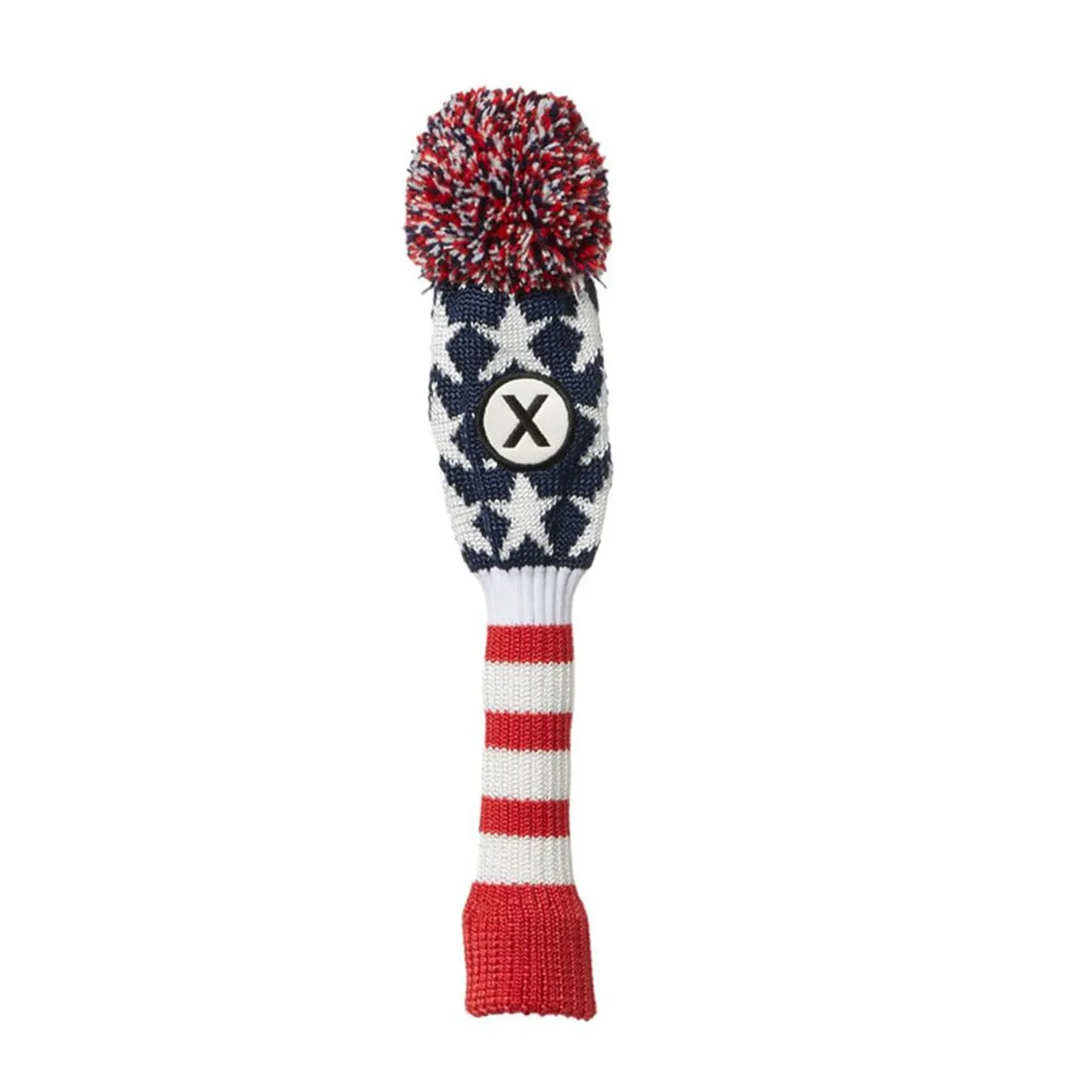 Maxfli Vintage Knit Headcovers - Red/White/Blue