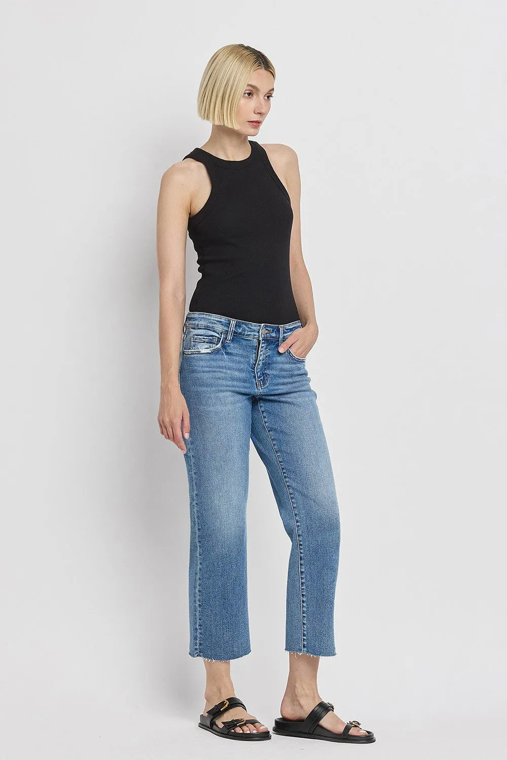 MELISSA MID-RISE STRAIGHT JEANS