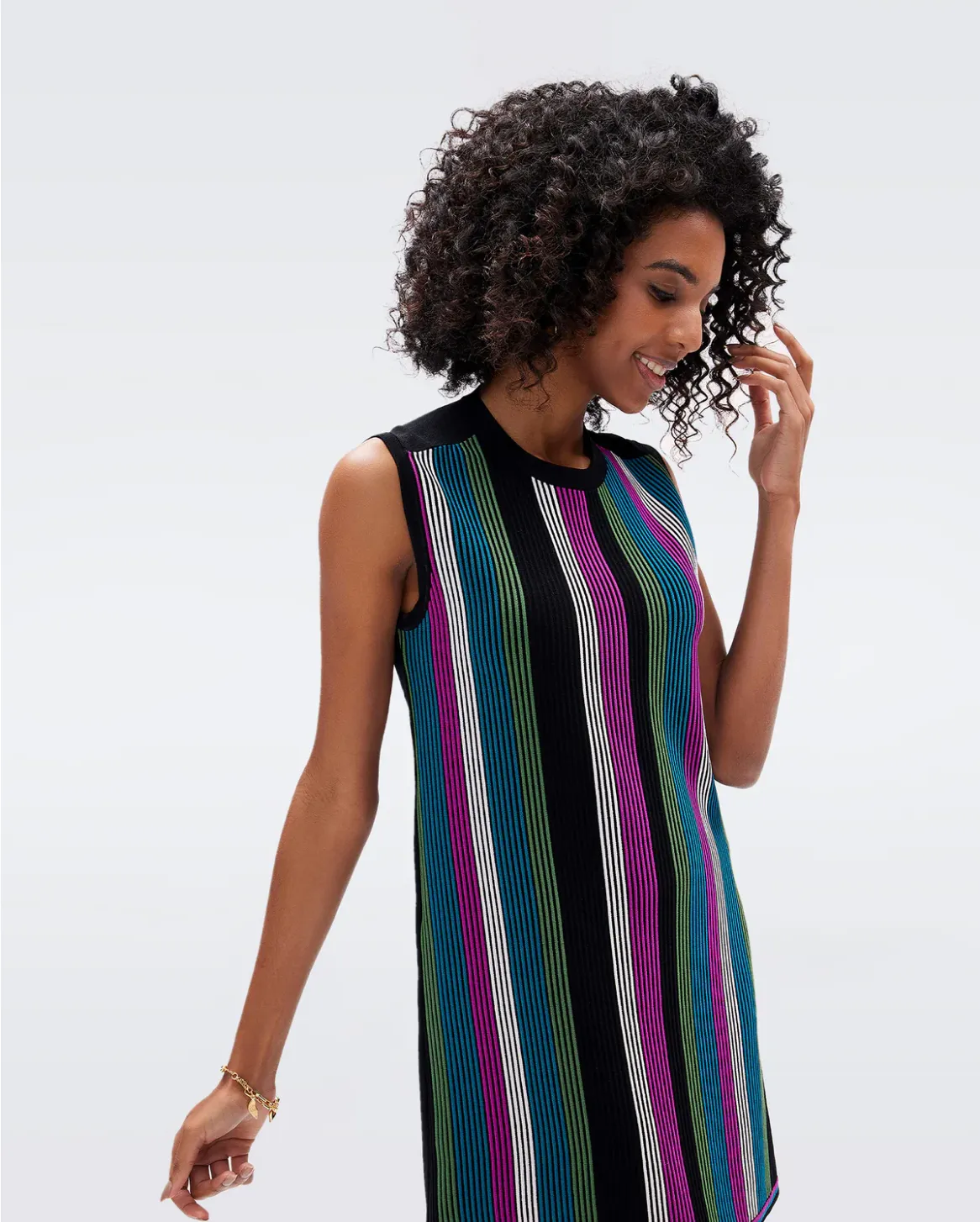 Meta Dress - Rainbow Stripe