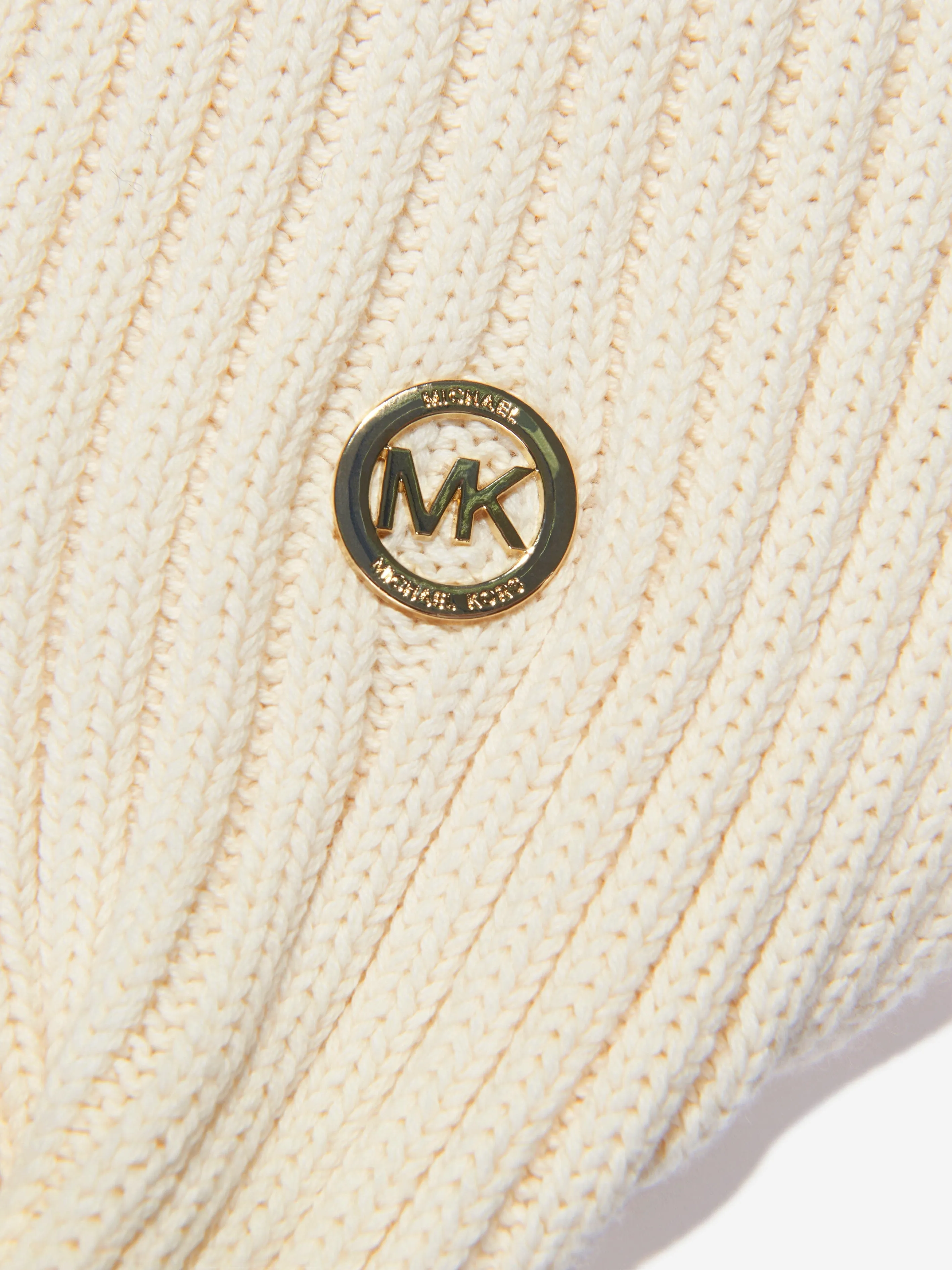 Michael Kors Girls Knitted Pom Pom Scarf