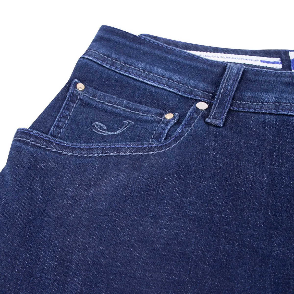 Mid Blue 'Nick' Stretch Slim Fit Jeans