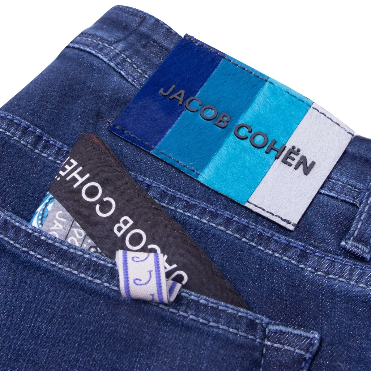 Mid Blue 'Nick' Stretch Slim Fit Jeans