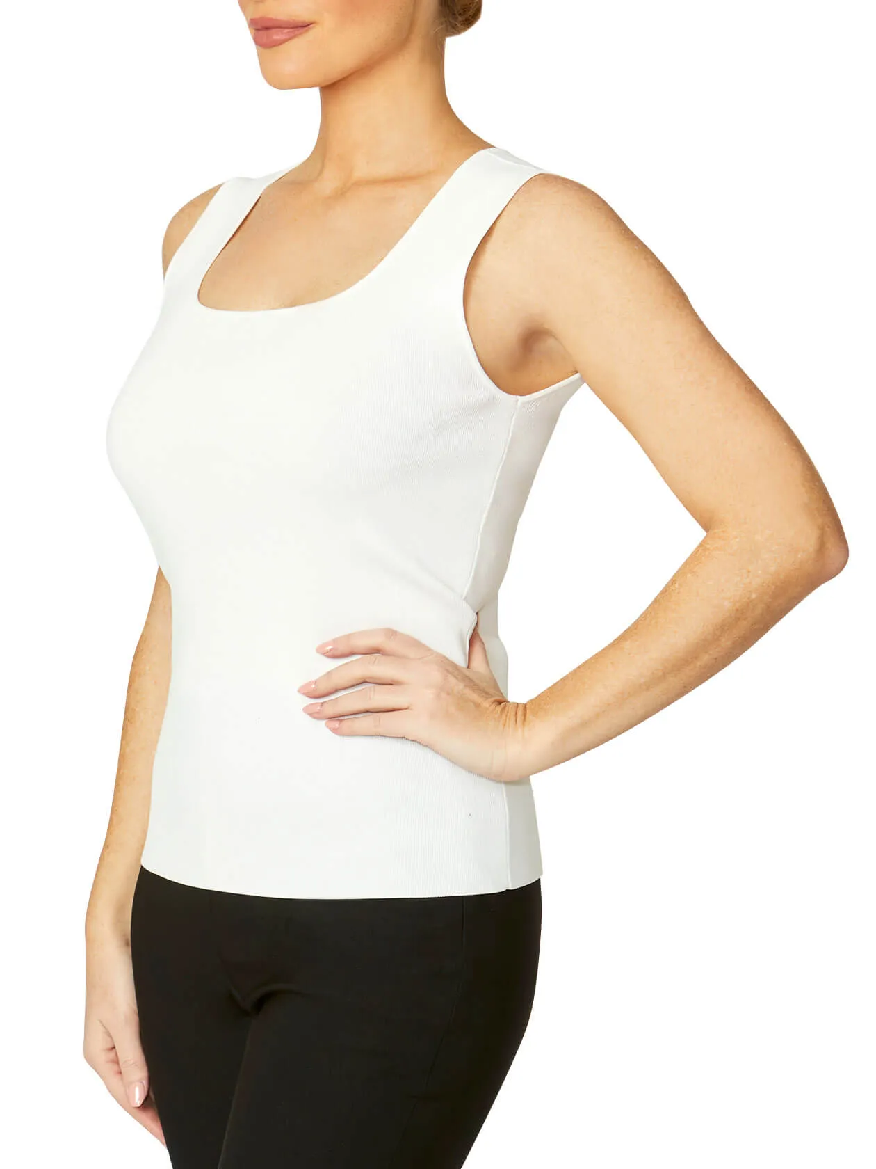 Milano Ivory Knit Tank Top