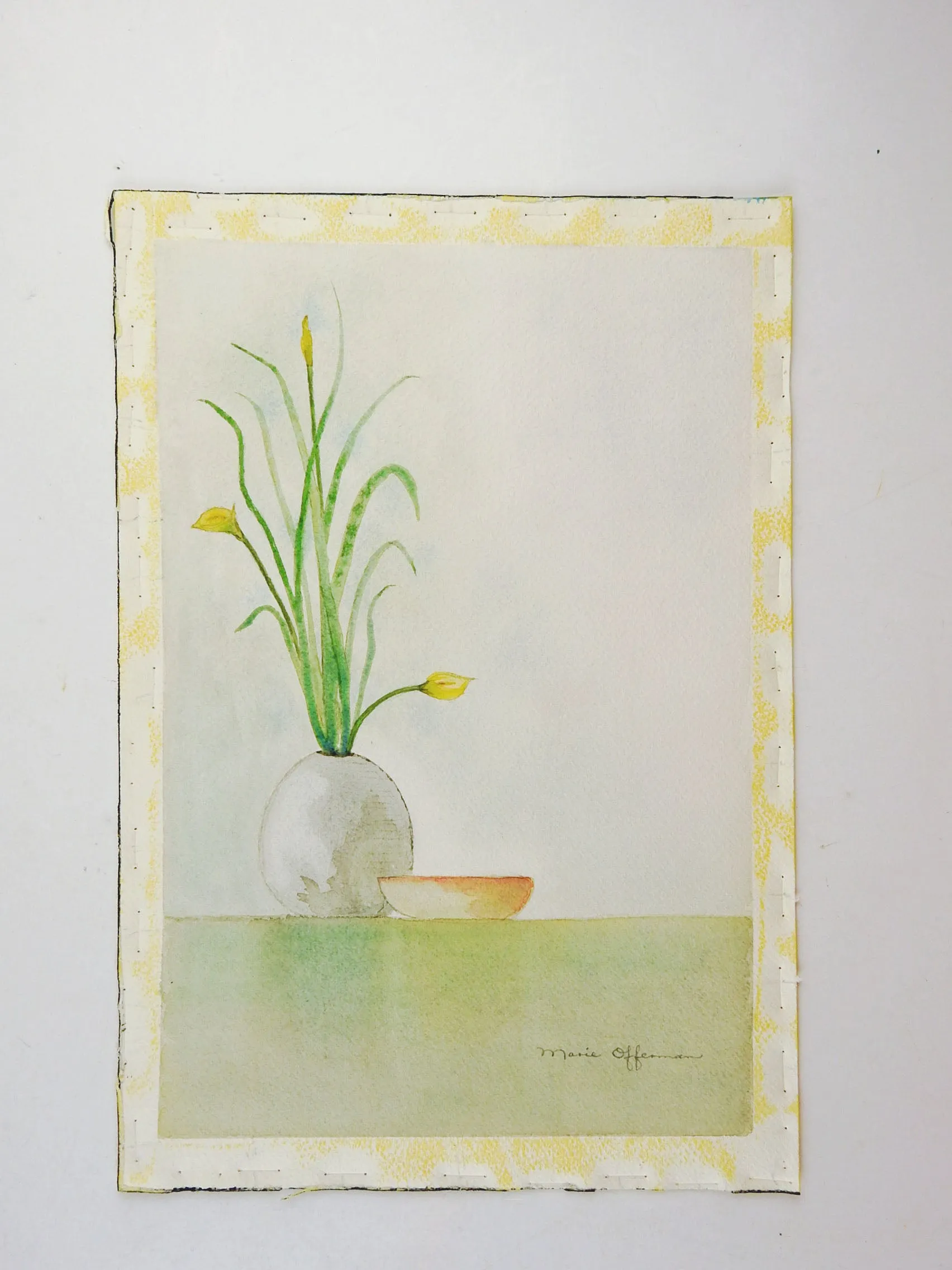 Minimalist Still Life Watercolor Painting