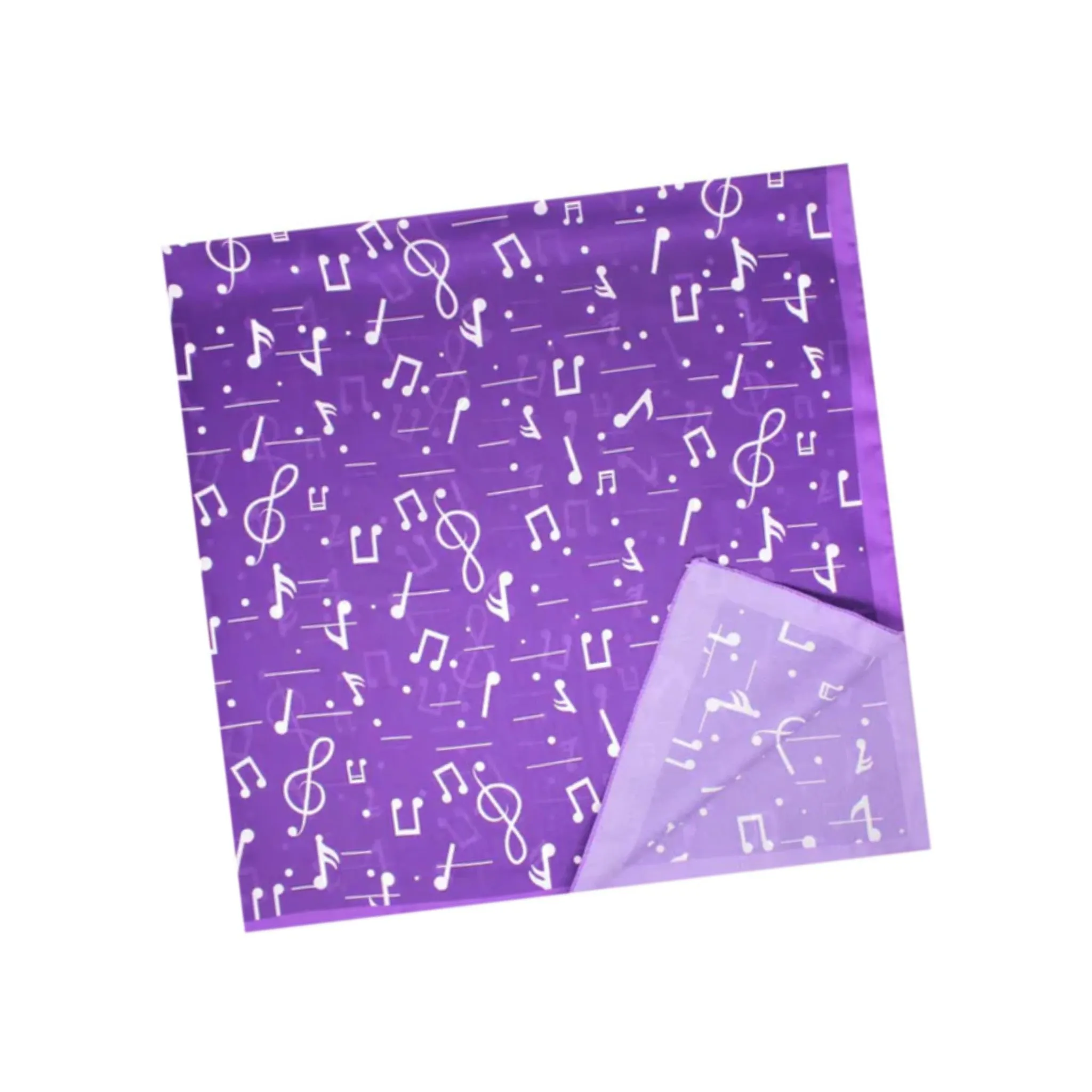 Modern Music Notes Square Scarf, Purple