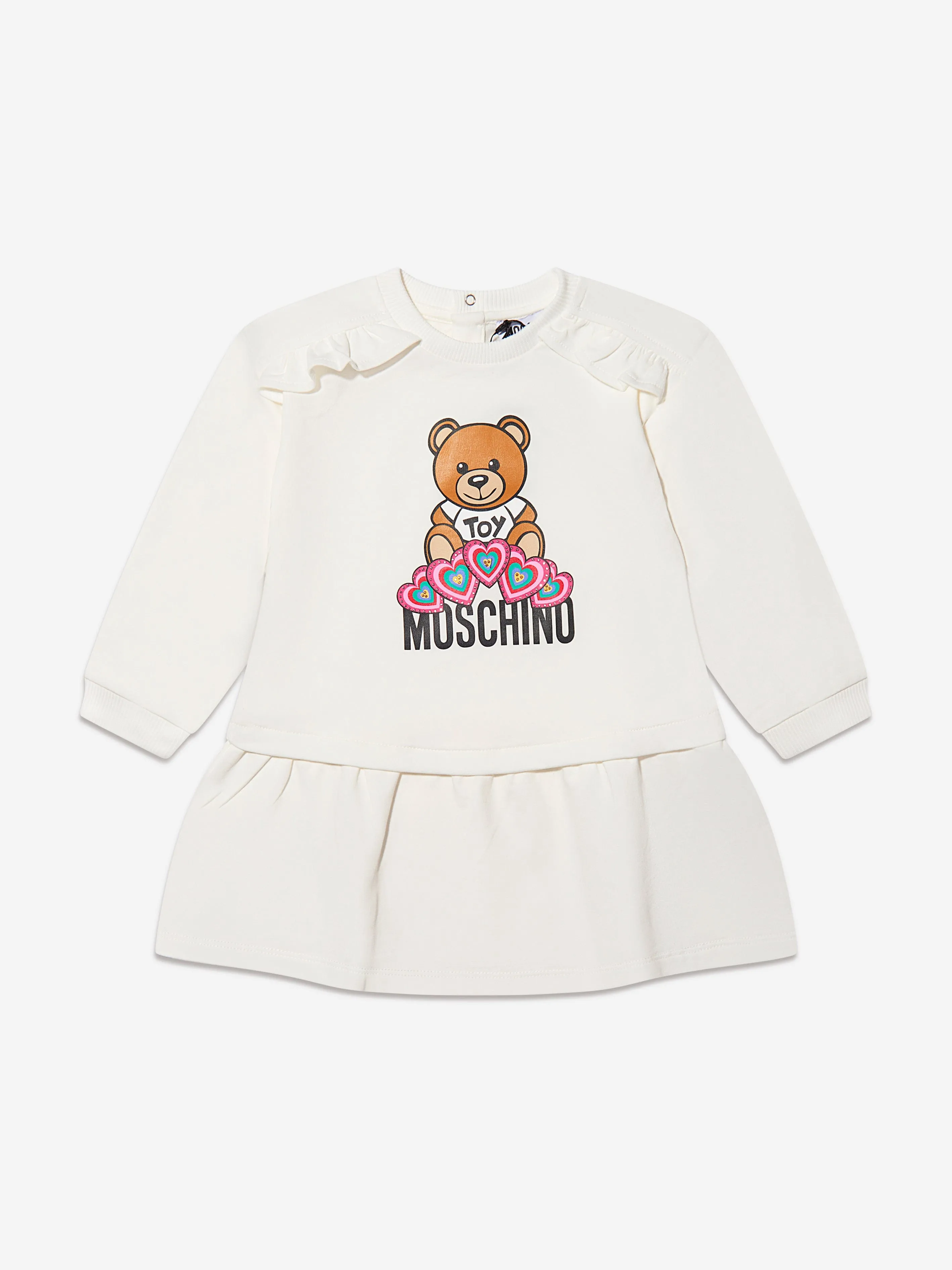 Moschino Baby Girls Teddy Hearts Sweater Dress