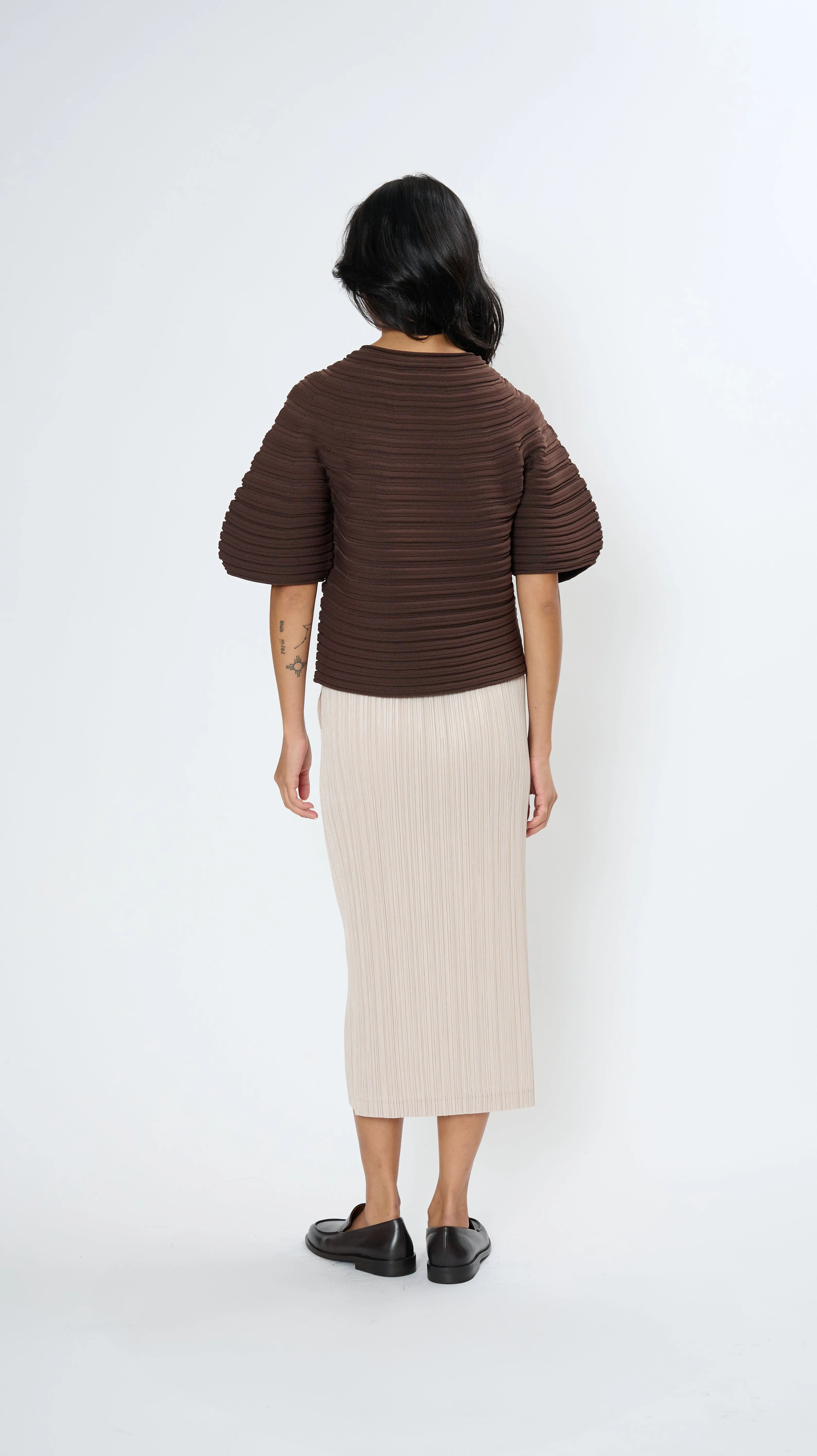 Mushroom Knit Top in Brown