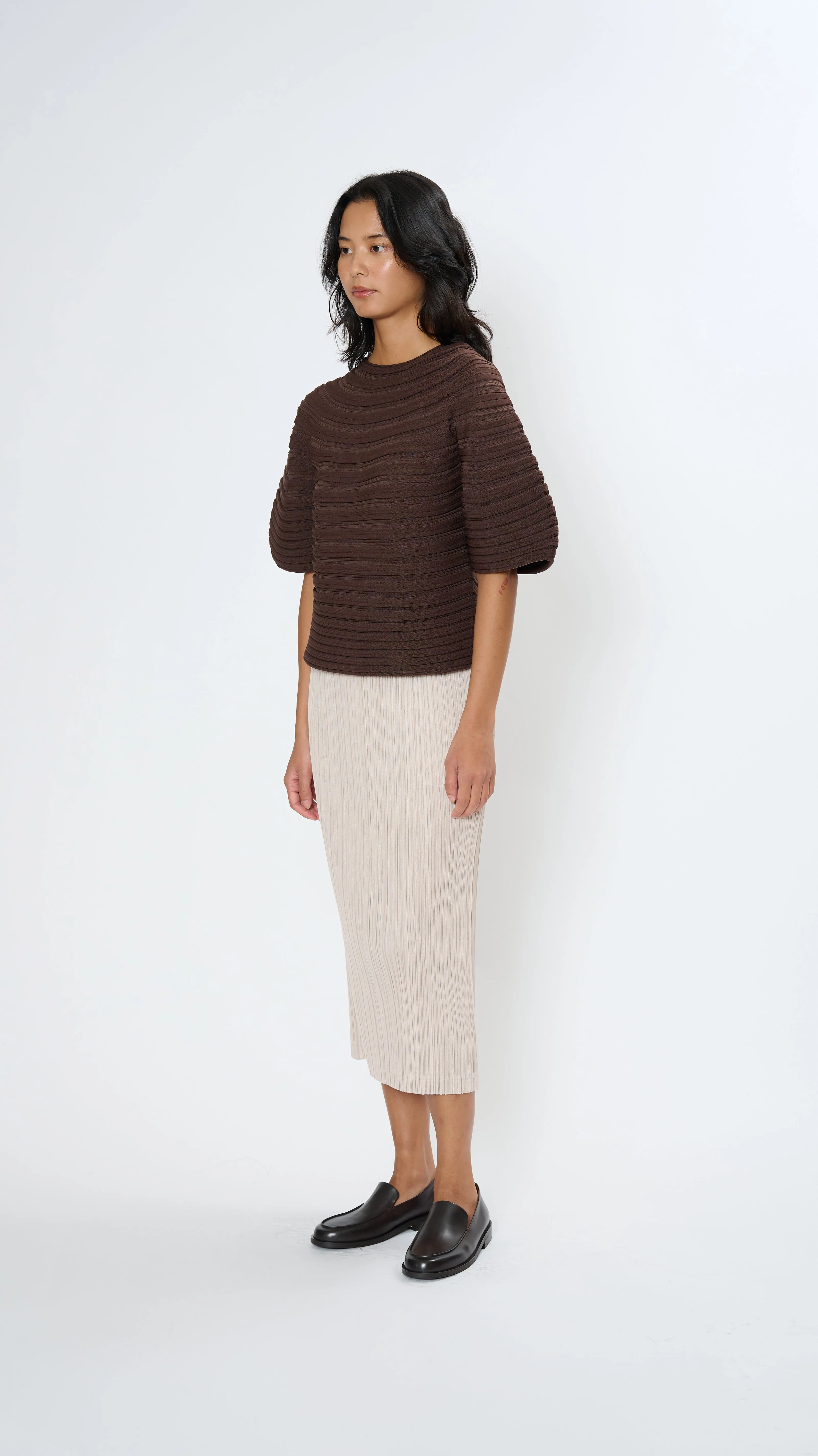 Mushroom Knit Top in Brown