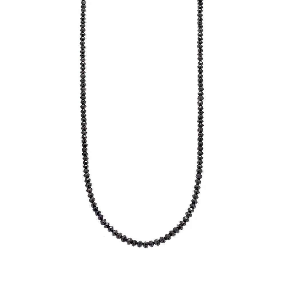 Natural Black Diamond Beaded necklace