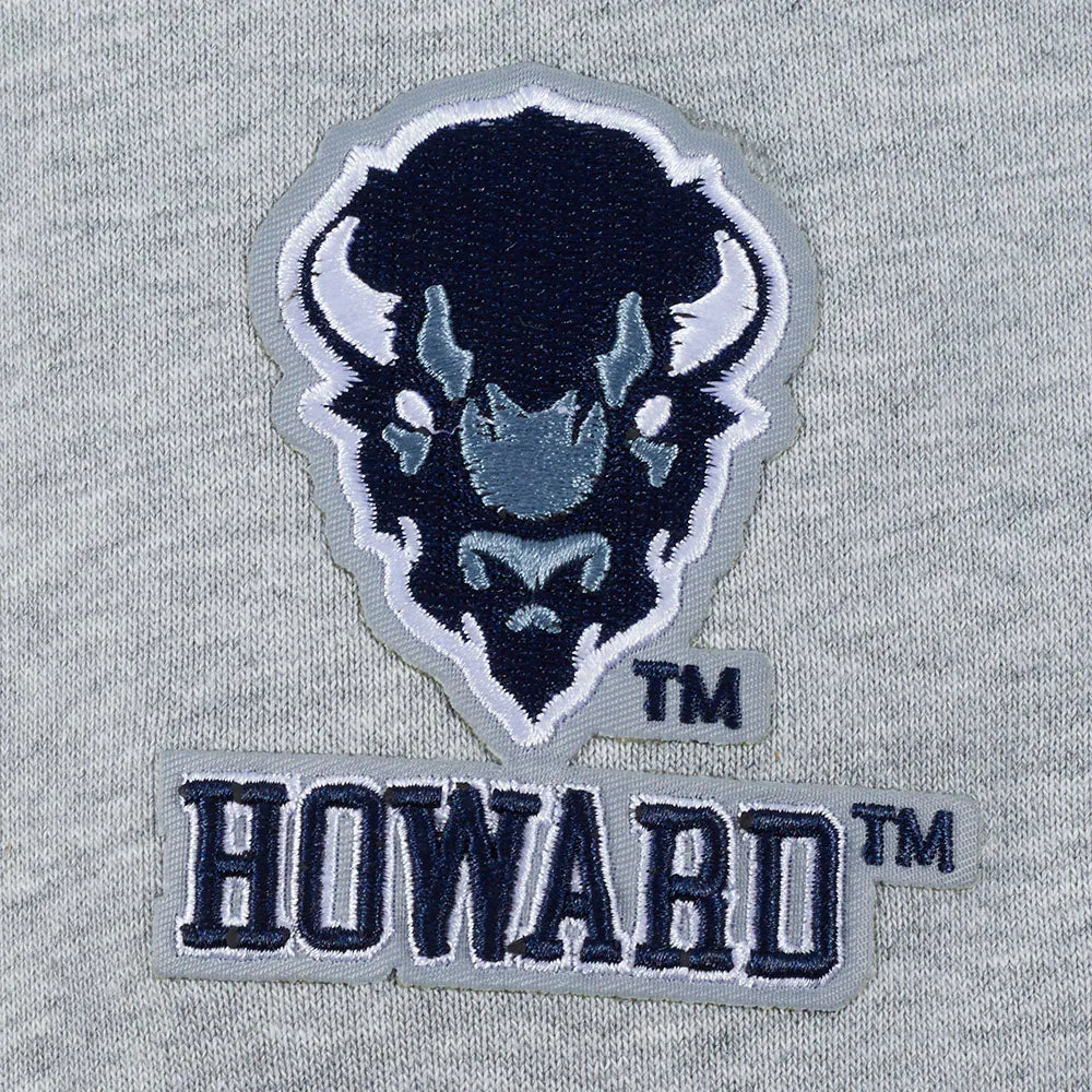 NCAA HOWARD UNIVERSITY CLASSIC WOMEN'S FLC CROPPED PO HOODIE (HEATHER GREY)