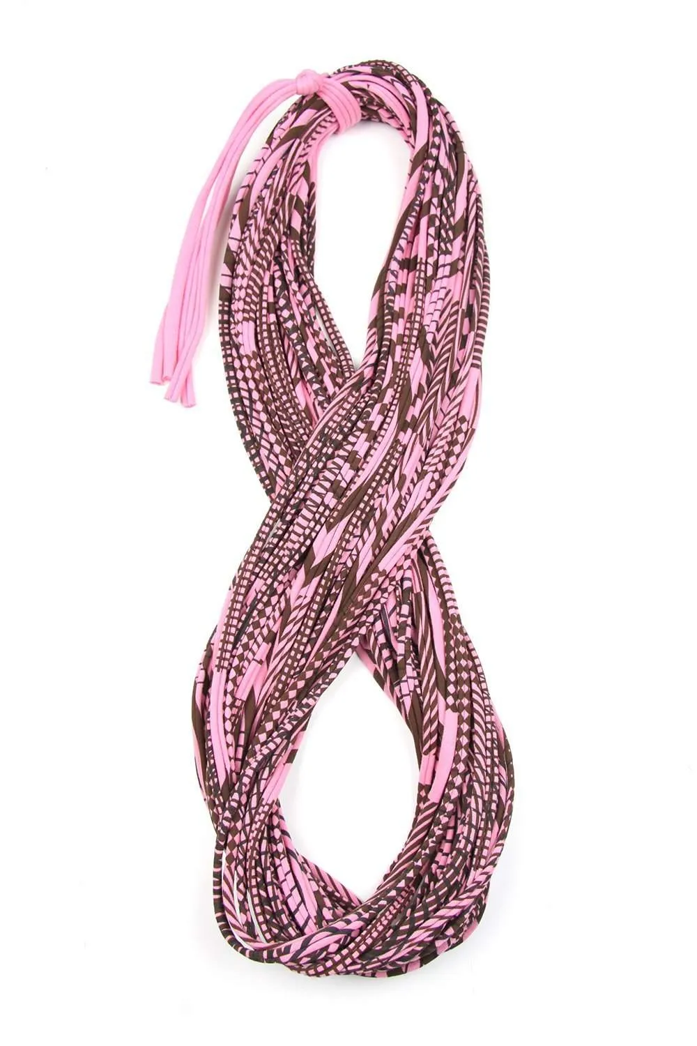 Necklush Cowl Scarf / Pink & Brown / Unisex