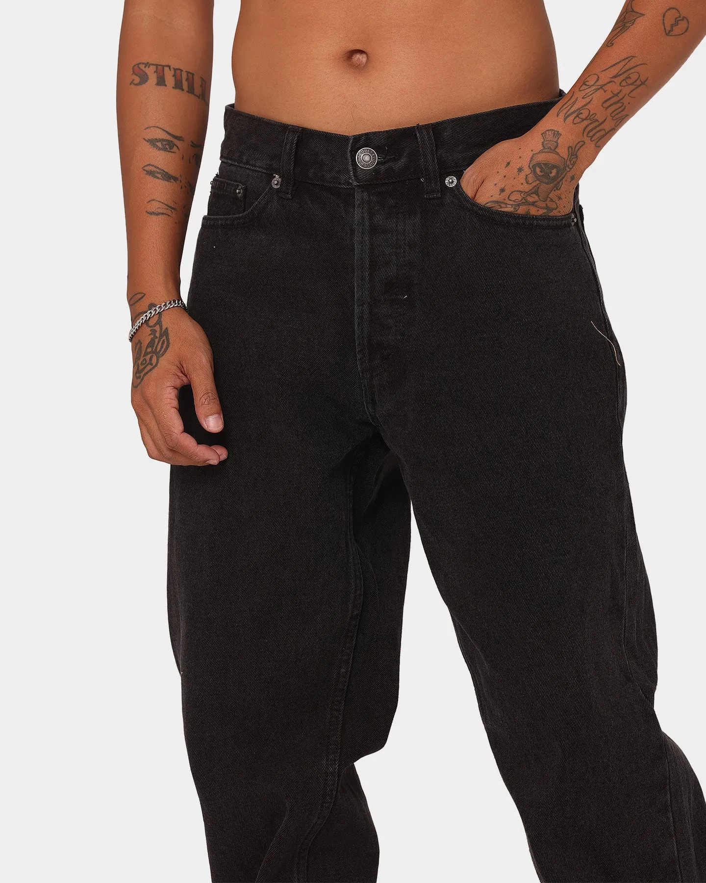 Obey Hardwork Carpenter Denim Jeans Faded Black