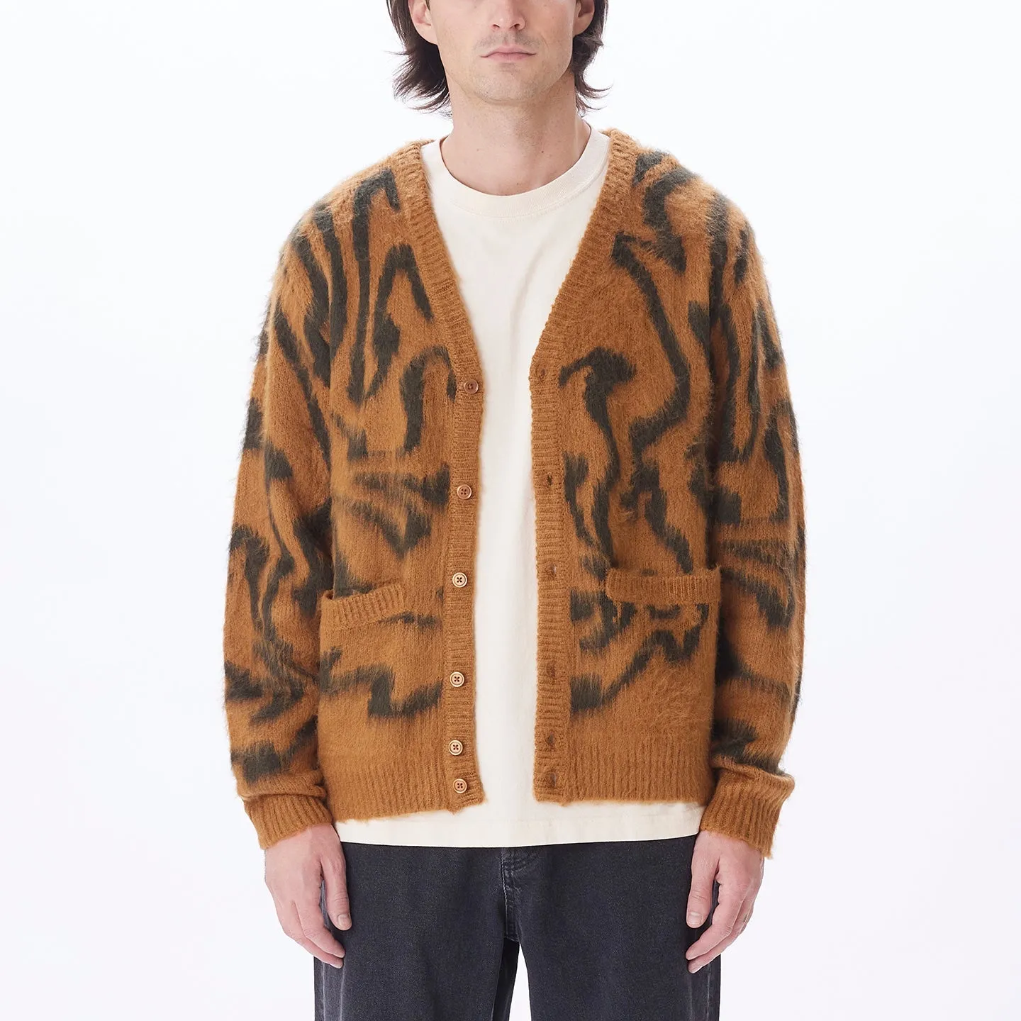 Obey - Pally Cardigan - Catechu Wood Multi