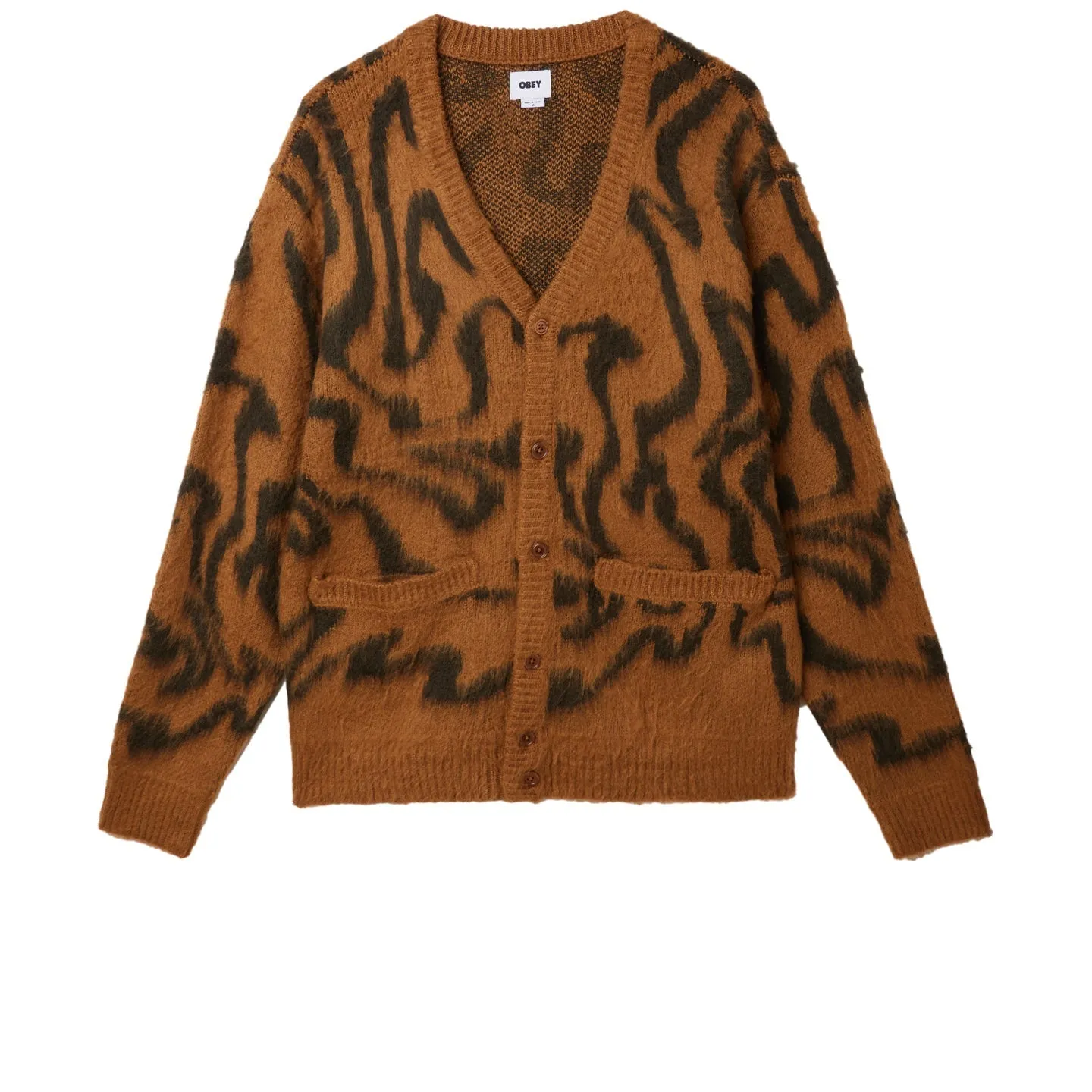 Obey - Pally Cardigan - Catechu Wood Multi