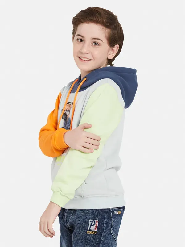 Octave Boys Graphic Printed Hooded Fleece Pullover Sweatshirt