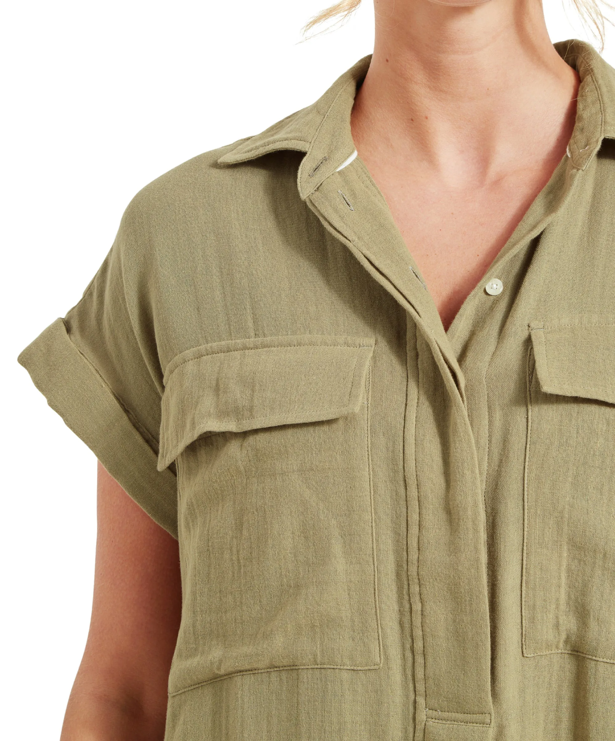 Olive Dress - Light Khaki Green