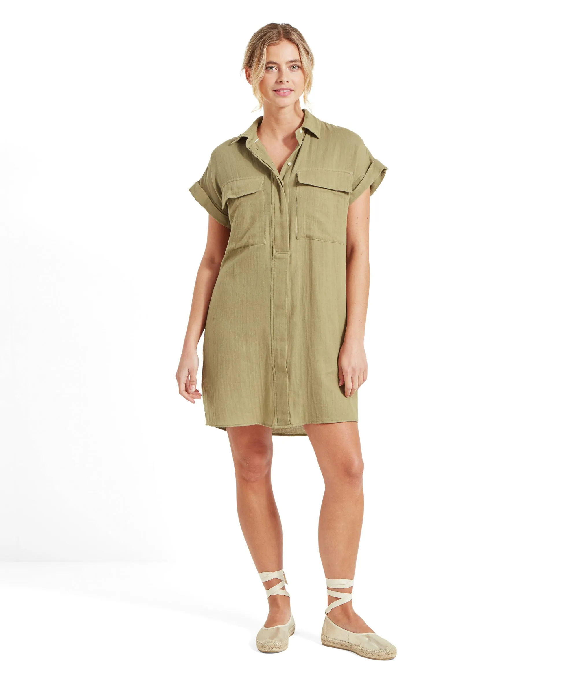 Olive Dress - Light Khaki Green