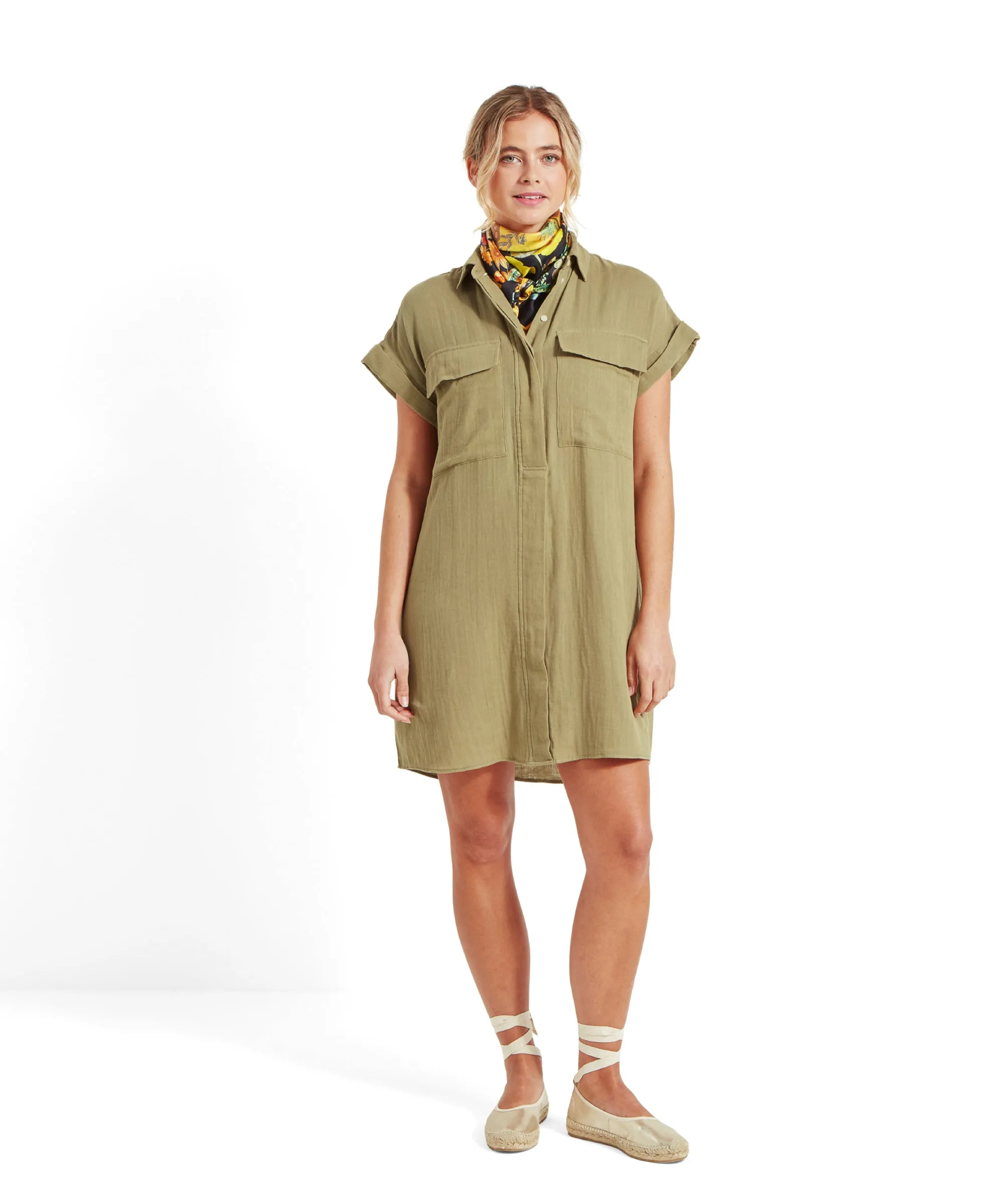 Olive Dress - Light Khaki Green