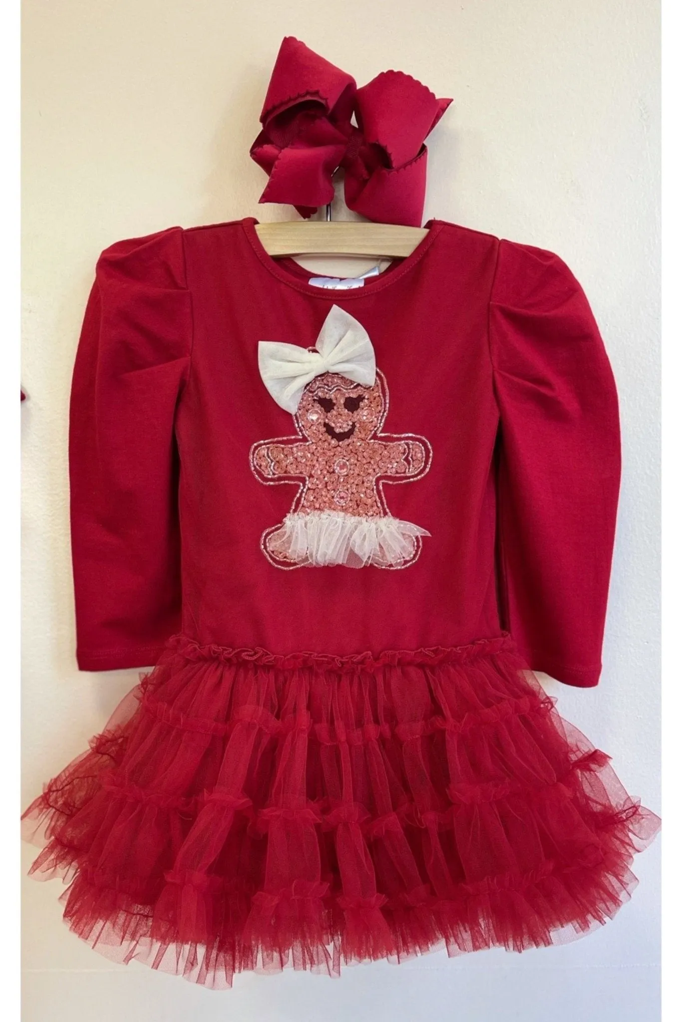 Ooh La La Couture Baby & Youth Girls Red Gingerbread Tutu Dress