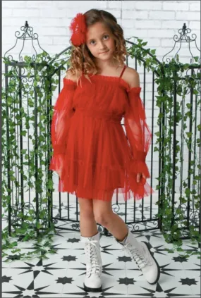 Ooh La La Couture Girls Ruby Red Avery Dress