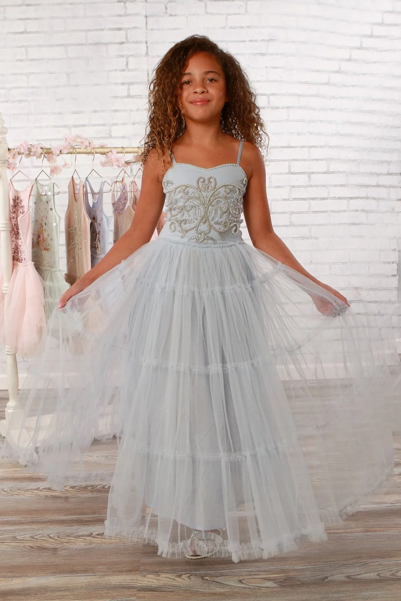 Ooh La La Couture Girls Sky Blue Calliope Long Dress