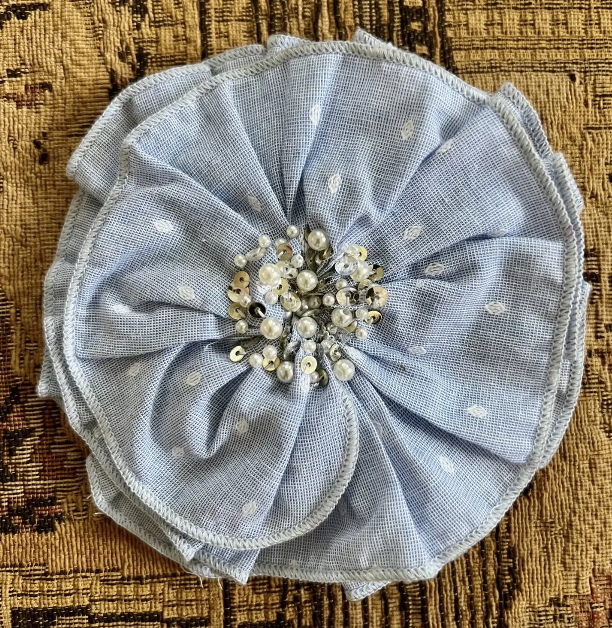 Ooh La La Couture Girls Sky Fabric Hair Clip