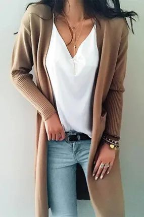 Perfect transitional casual loose knit cardigan