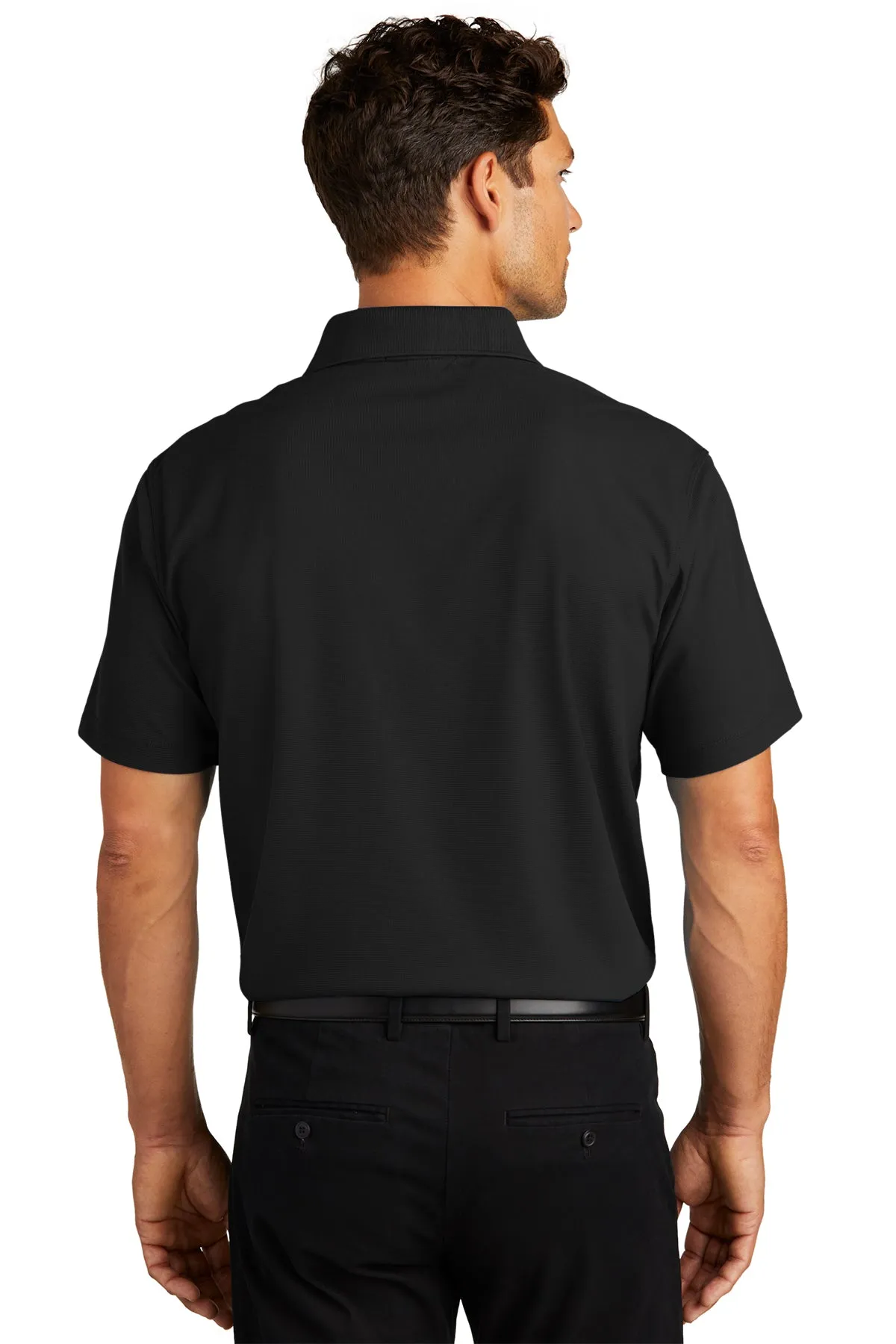 Port Authority Dry Zone Customized Grid Polos, Black