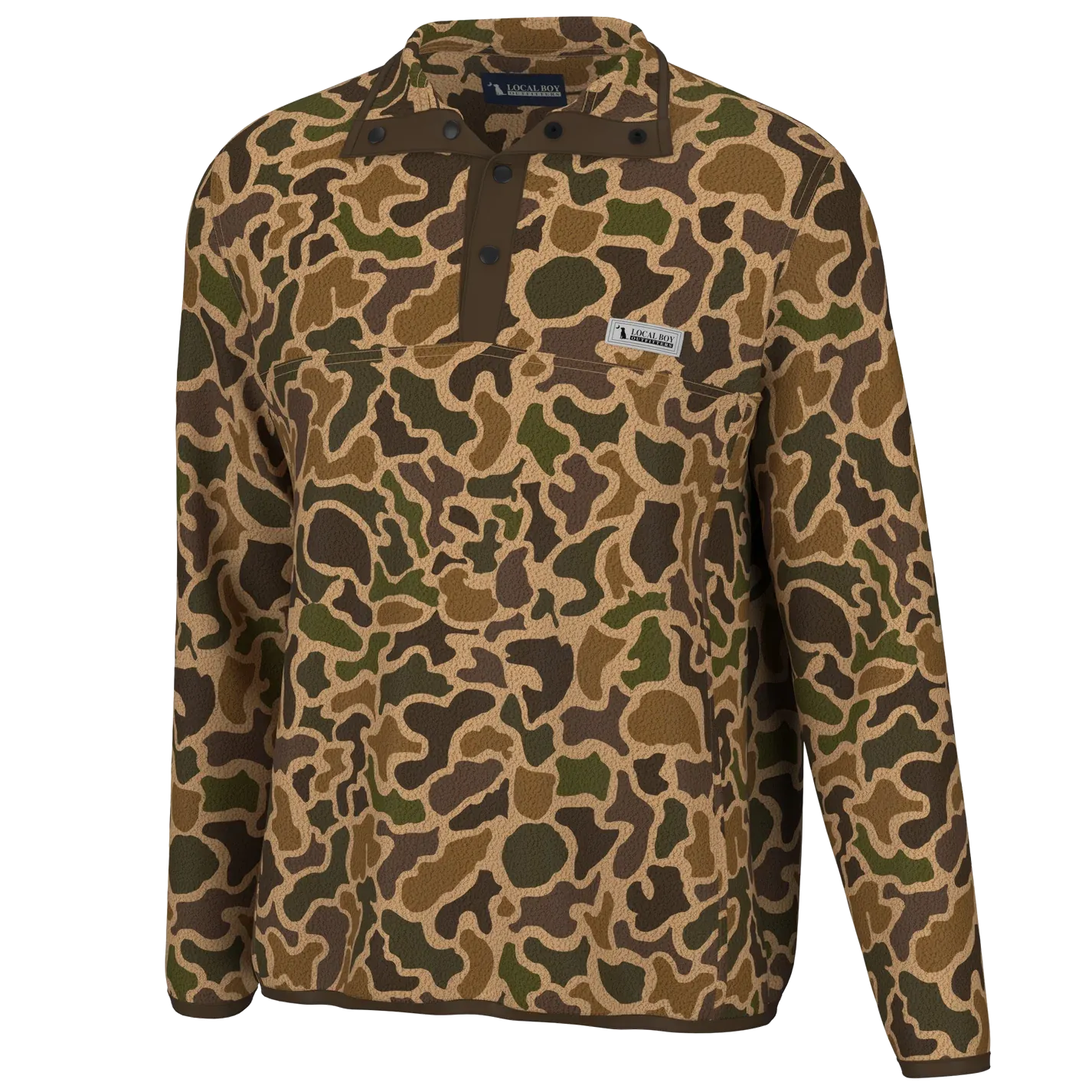 Printed Quarter Snap Old School Camo