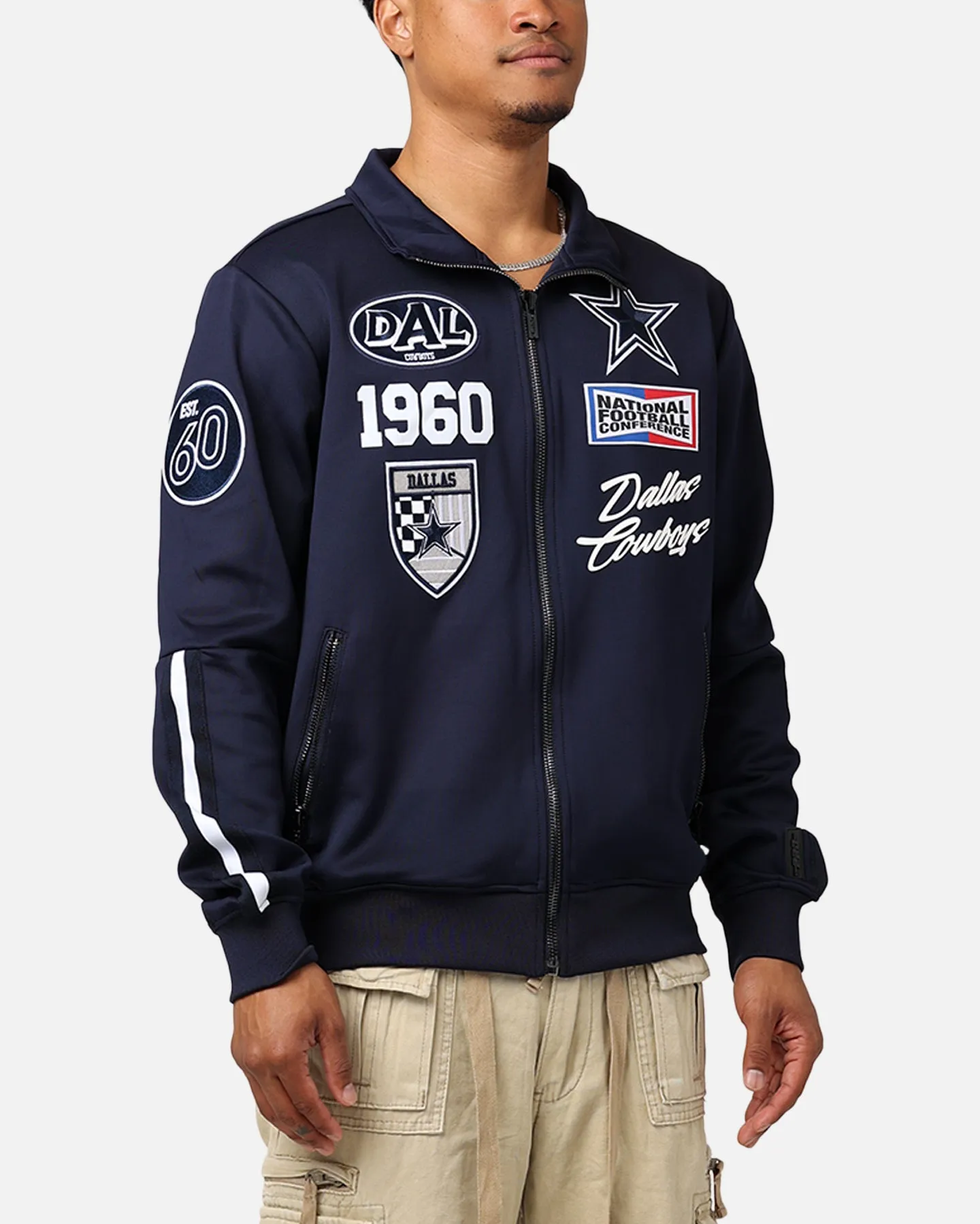 Pro Standard Dallas Cowboys Fast Lane Track Jacket Midnight Navy