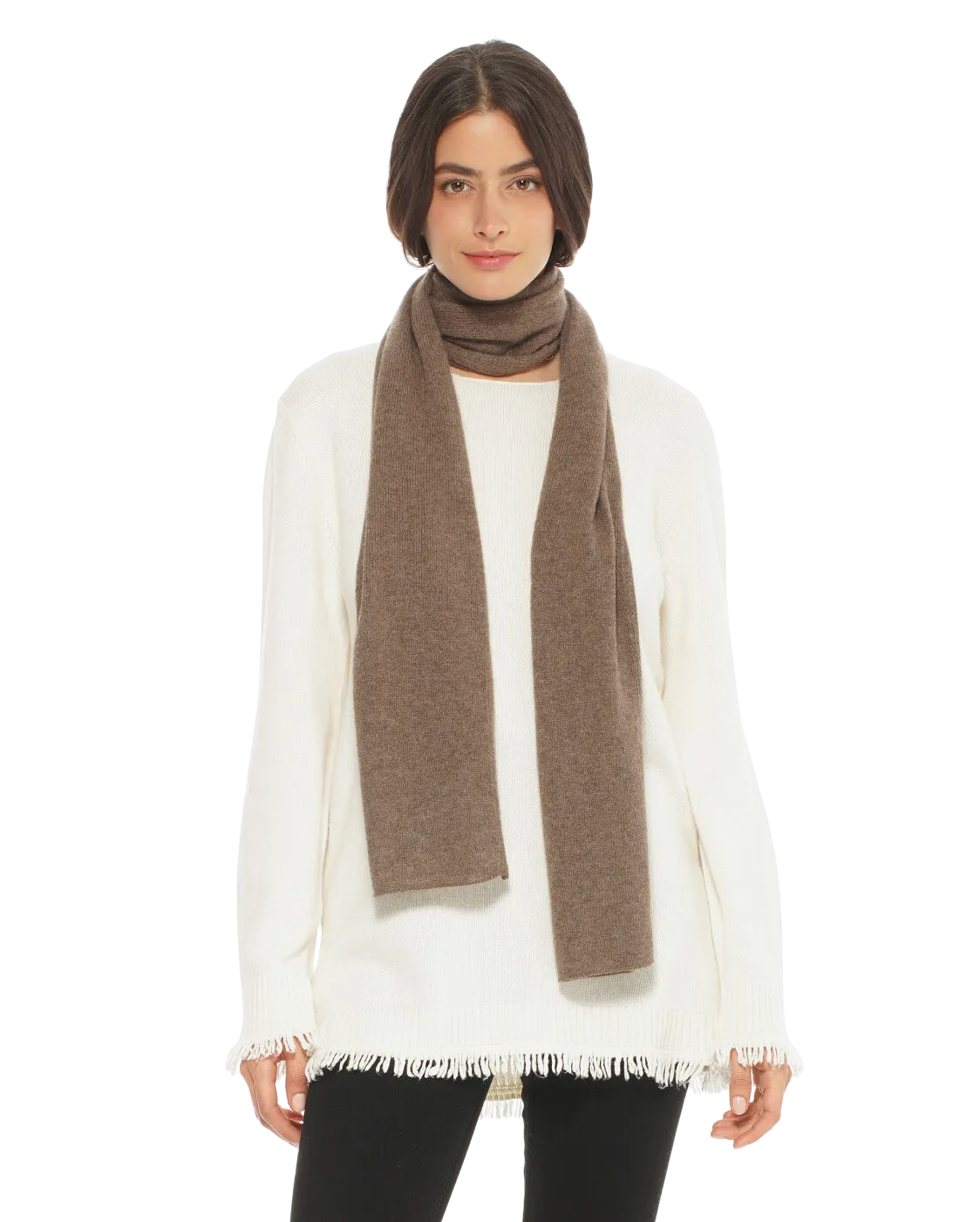 Pure Cashmere Maxi Scarf Brown