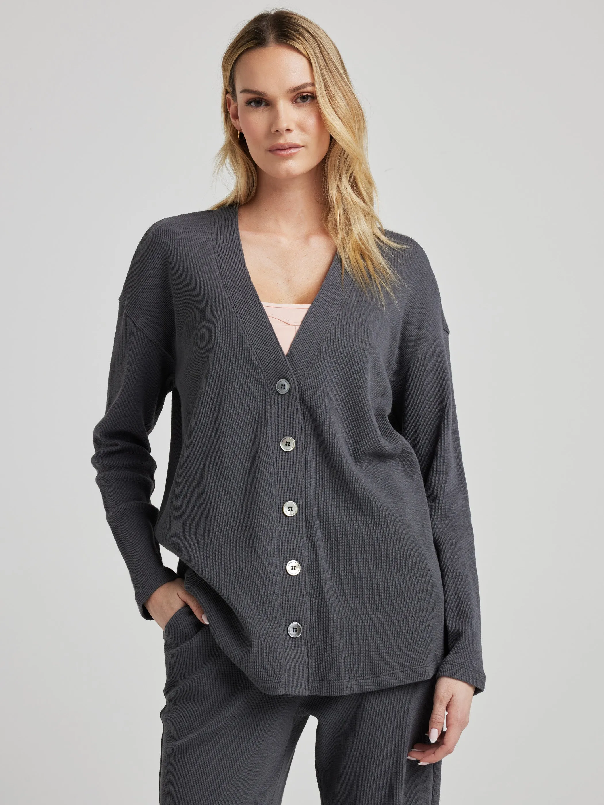 Relaxed Cardigan - Charcoal