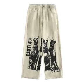 Retro Doberman Pinscher Jeans