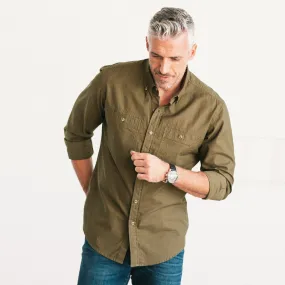 Rogue Utility Shirt – Fatigue Green Mercerized Cotton