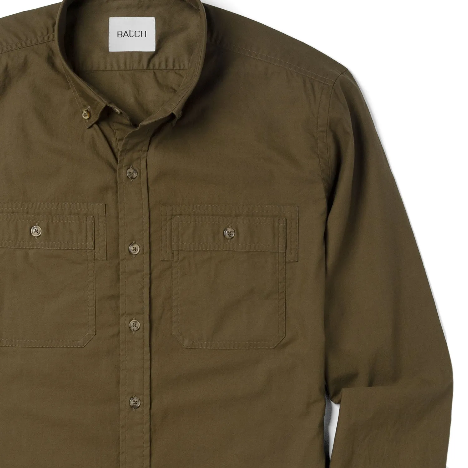 Rogue Utility Shirt – Fatigue Green Mercerized Cotton