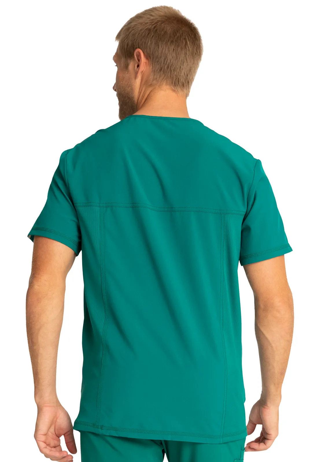 Scrub Top - Cherokee Infinity Men's V-Neck Top - Hunter Green, CK900A