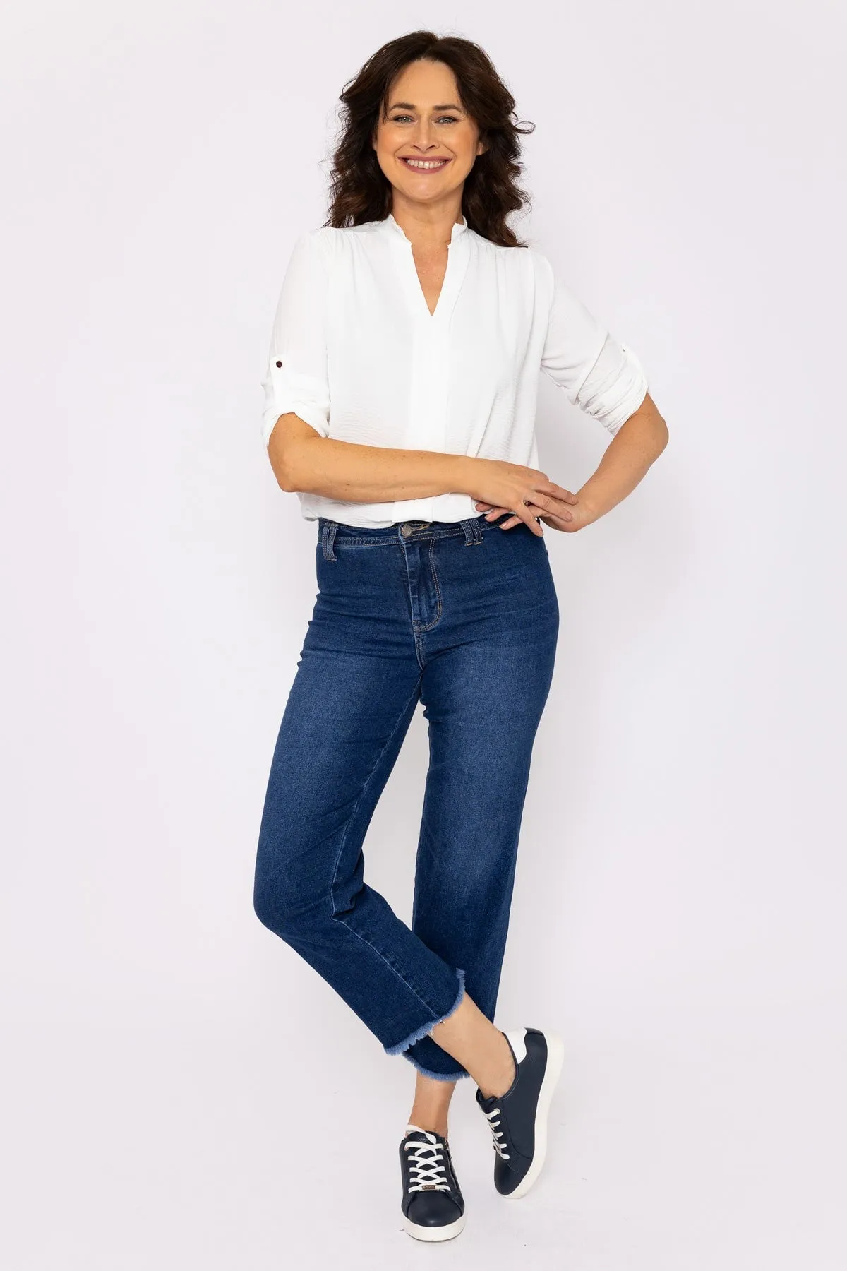 Seamless Hem Denim Jeans