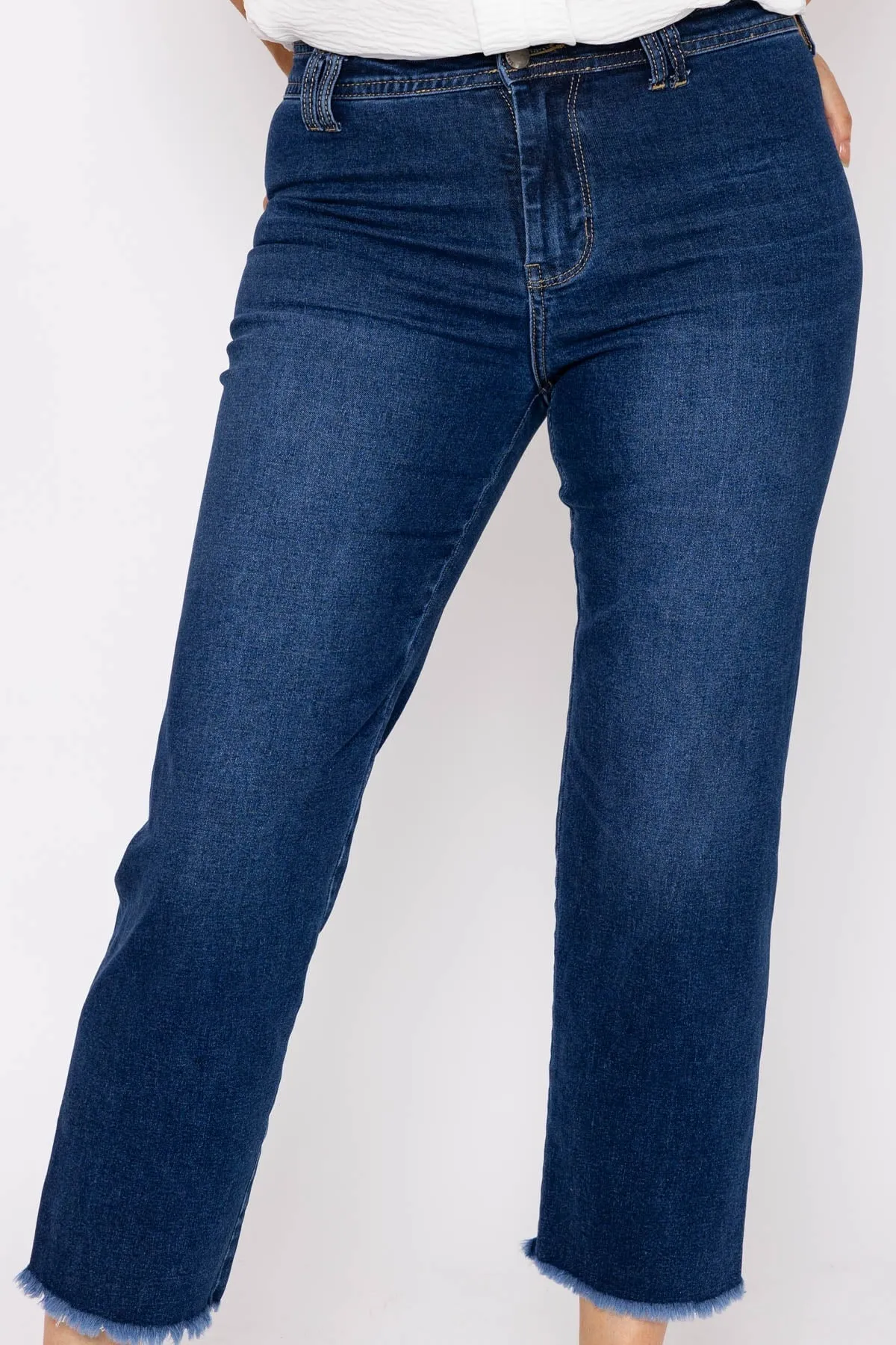 Seamless Hem Denim Jeans