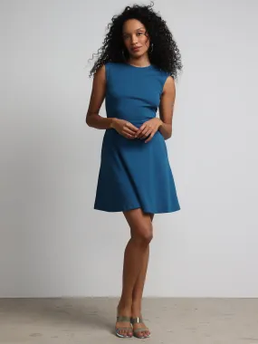 Shoulder-Button Flare Dress - City Knits