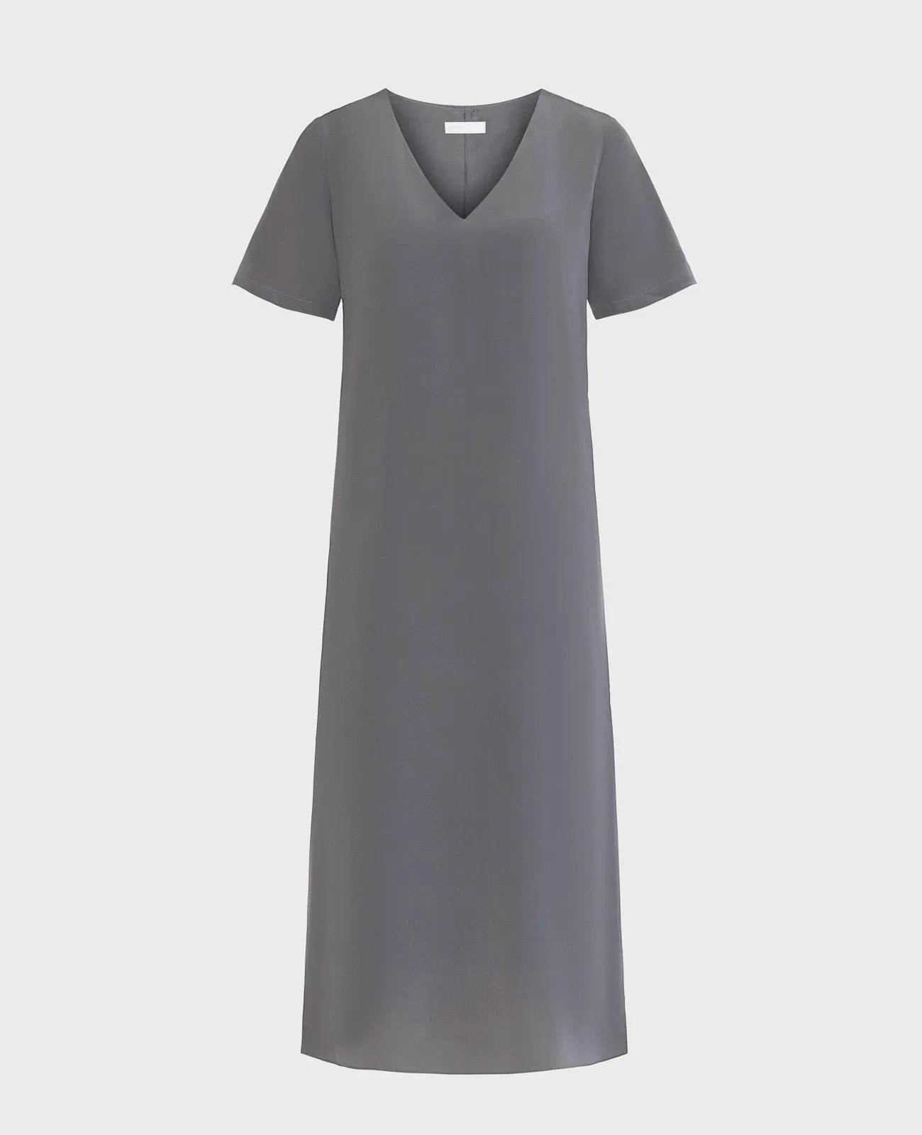 Silk V-neck Tee Dress