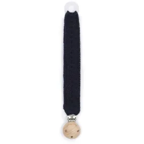 Smallstuff Knit Pacifier Strap Navy