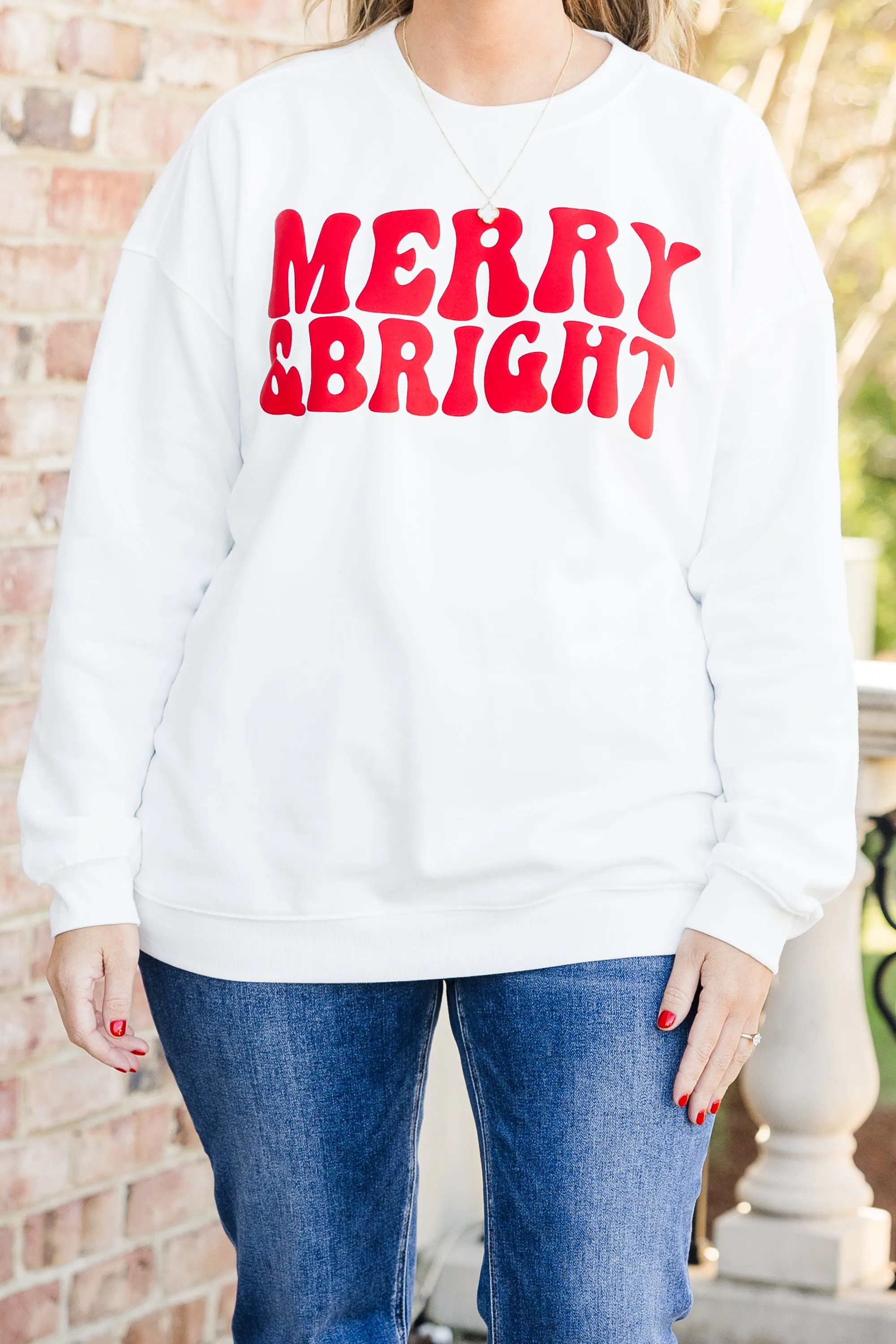 So Very Merry Pullover, White