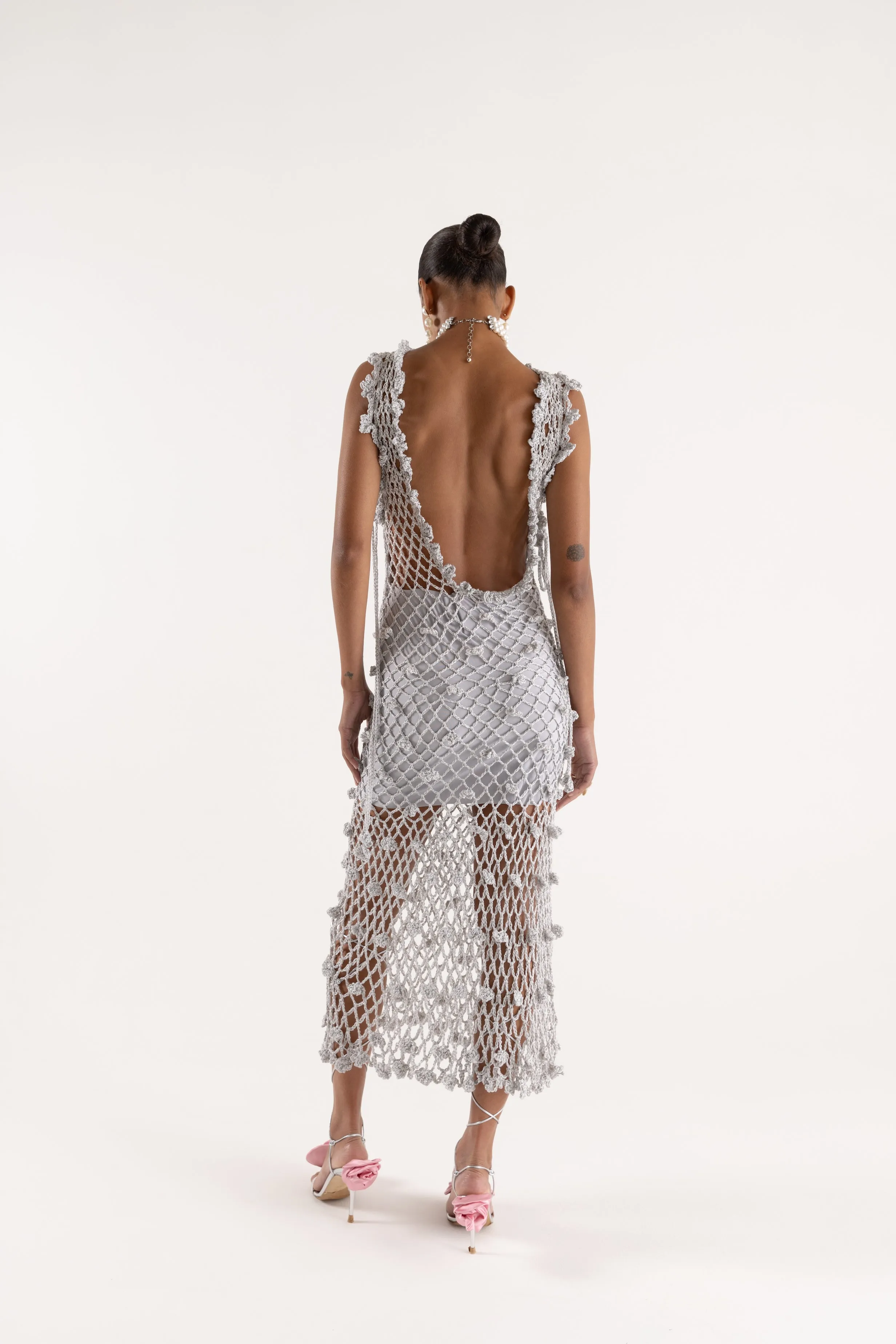 Sofia Silver Handmade Crochet Dress