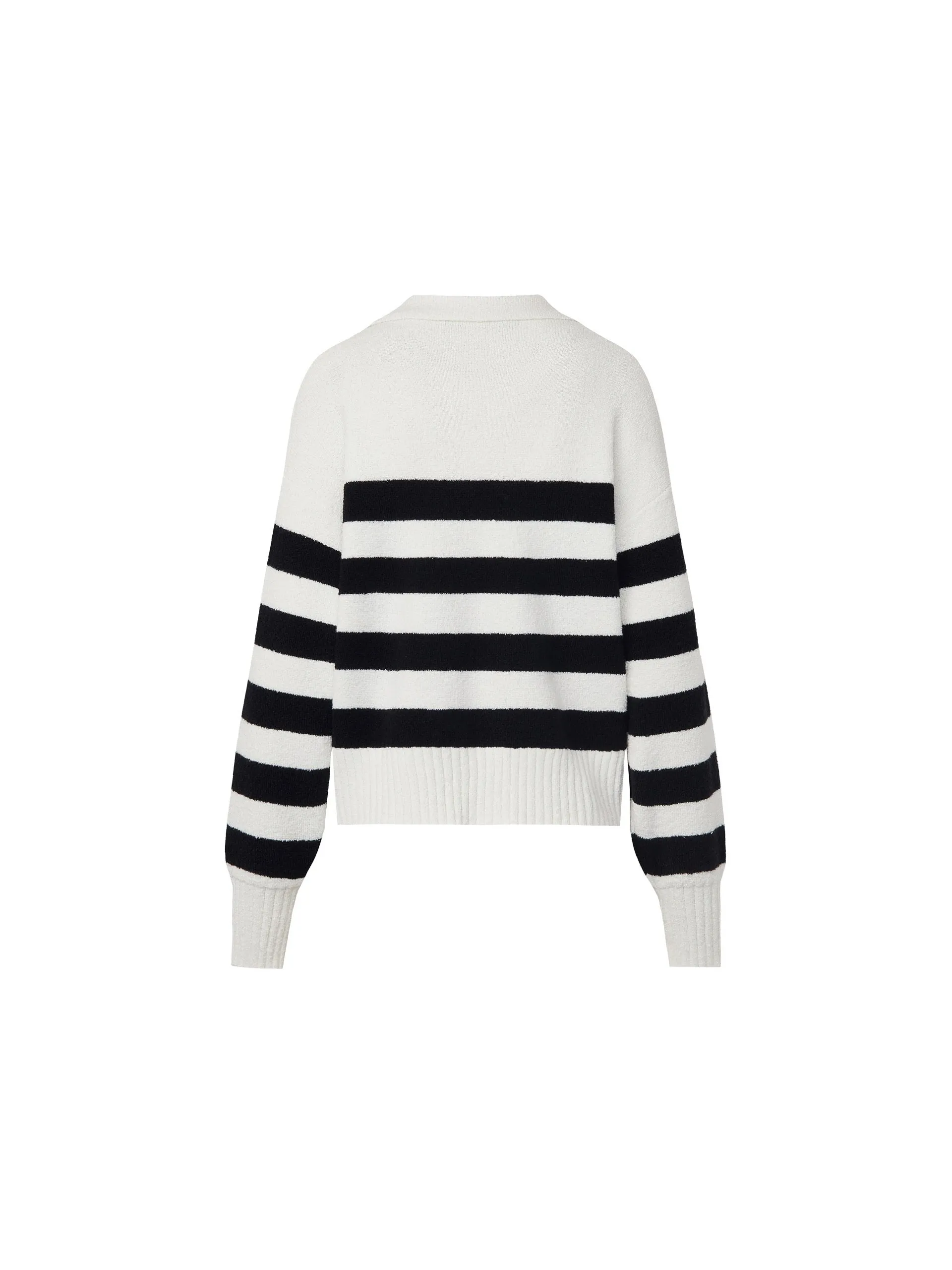 Striped POLO Knit Top