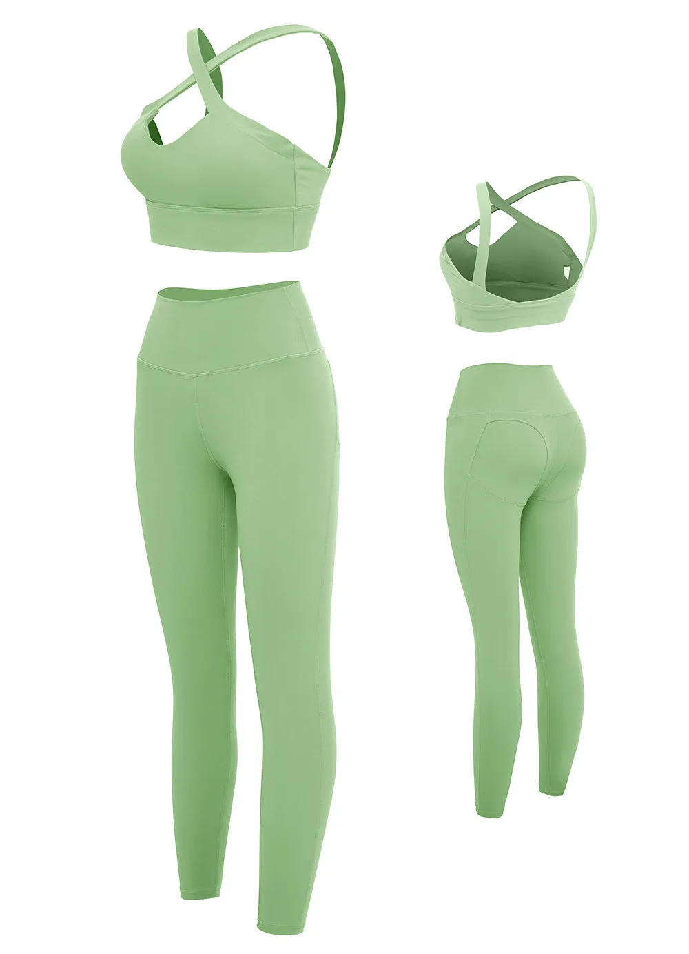 SWEAT YOGA CLOTHES  FIT SET FOR WOMEN