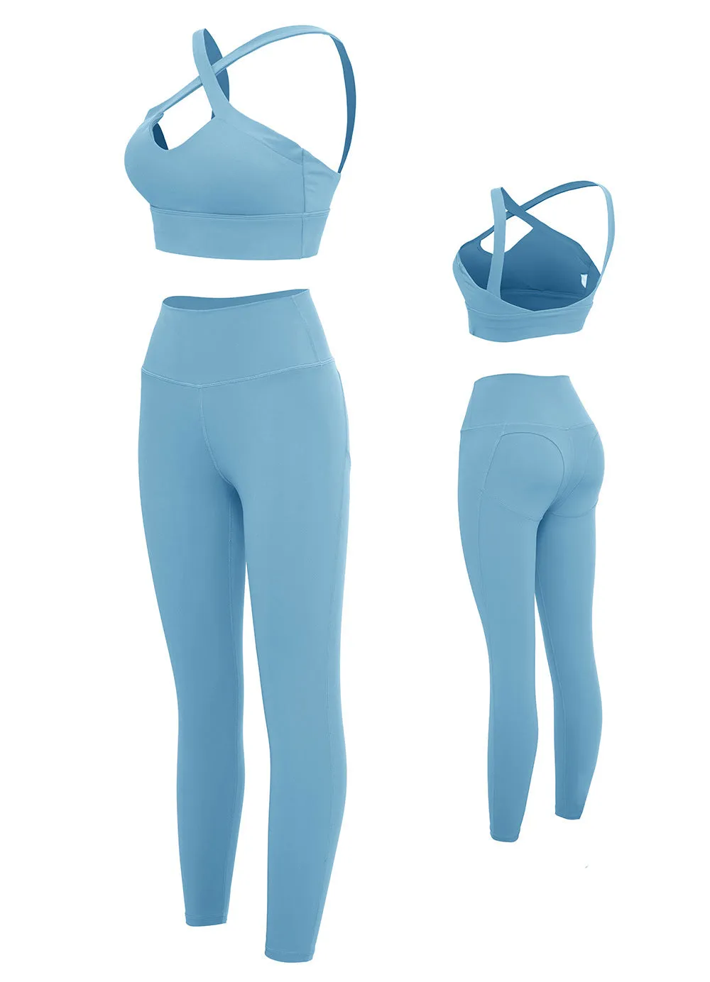 SWEAT YOGA CLOTHES  FIT SET FOR WOMEN