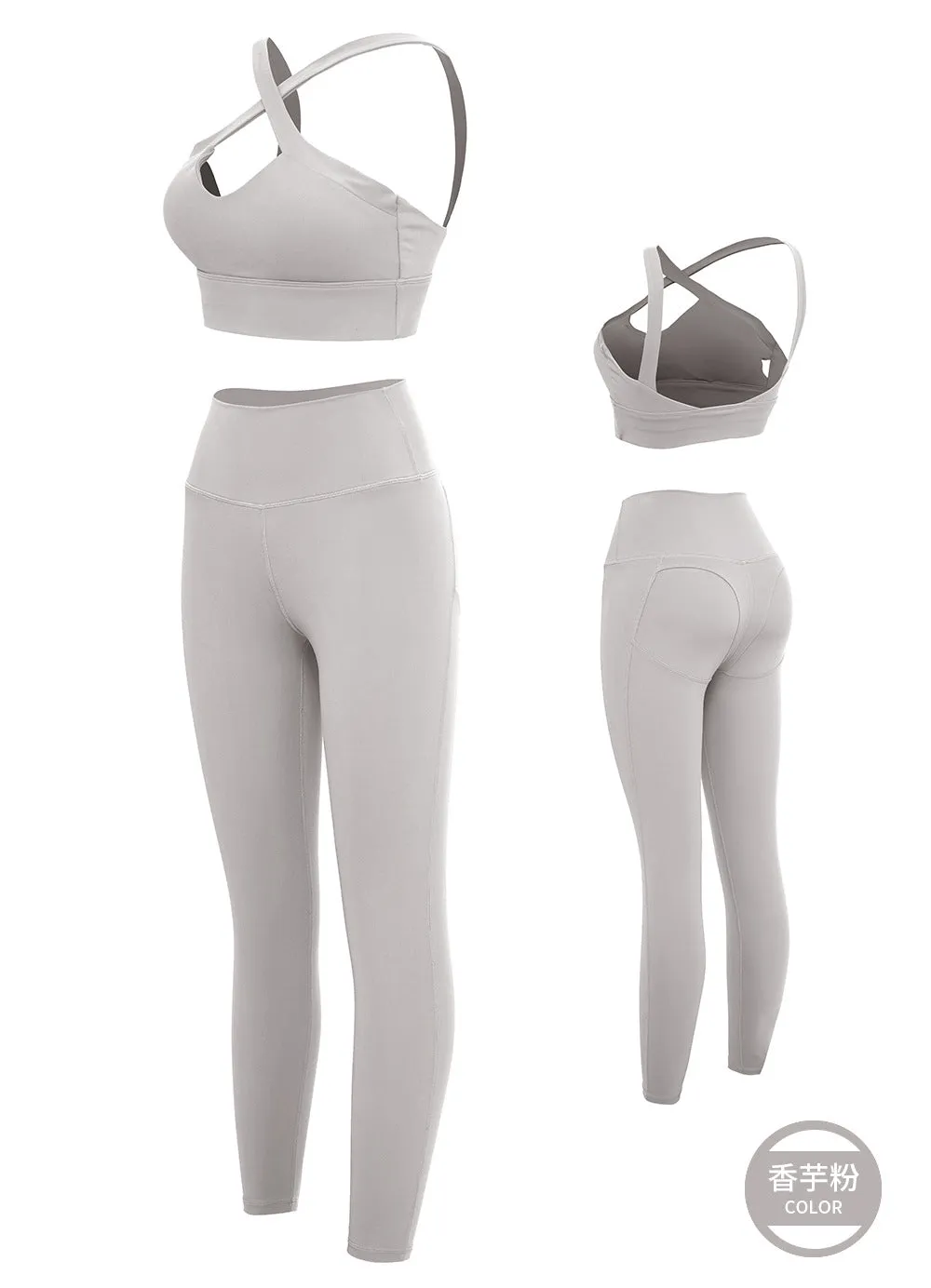 SWEAT YOGA CLOTHES  FIT SET FOR WOMEN